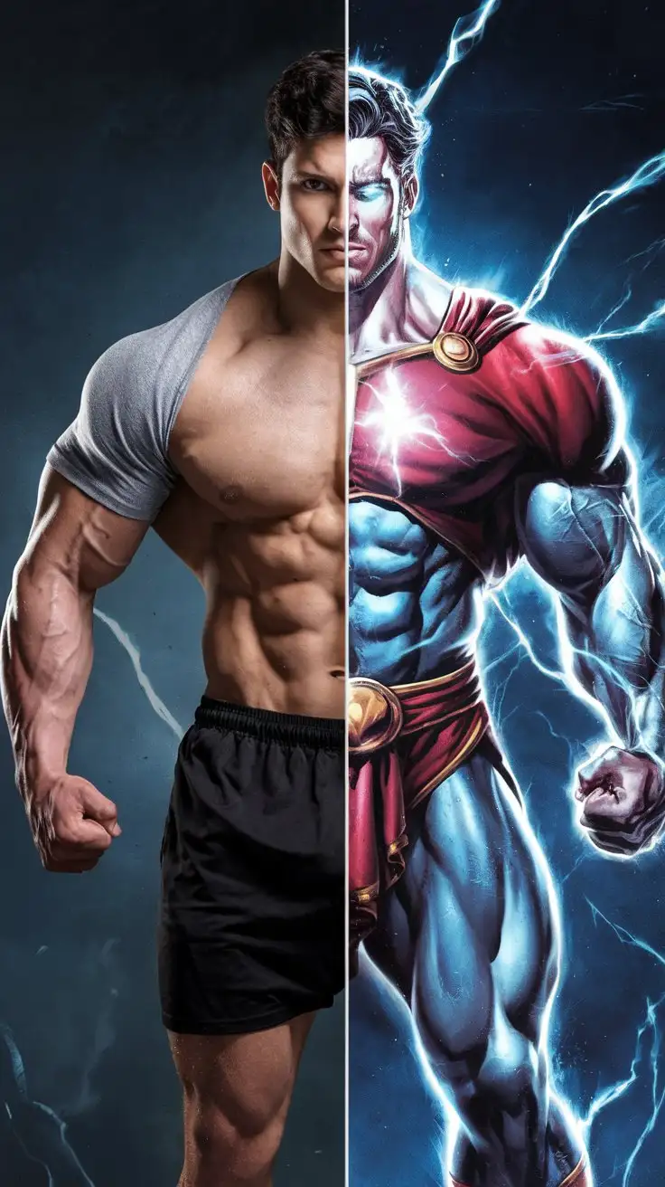 Athletic-Man-Transforming-Into-Herculean-Superpowered-Hero-with-Luminous-Blue-Energy