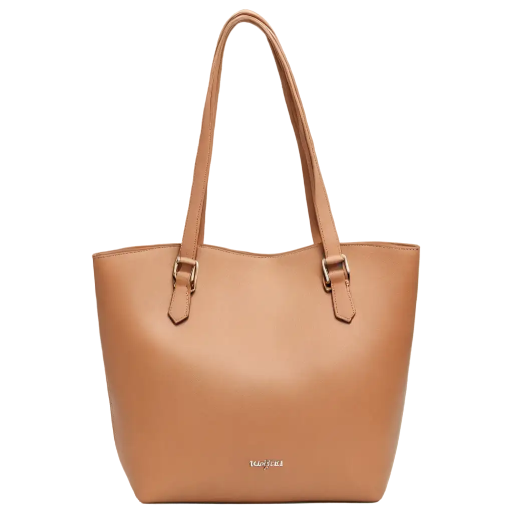Female beige bag made of natural leather, catalog shot, no other items are visible in the frame except this bag. Texture is natural leather, premium quality, bag Totè, metal hardware in dark bronze