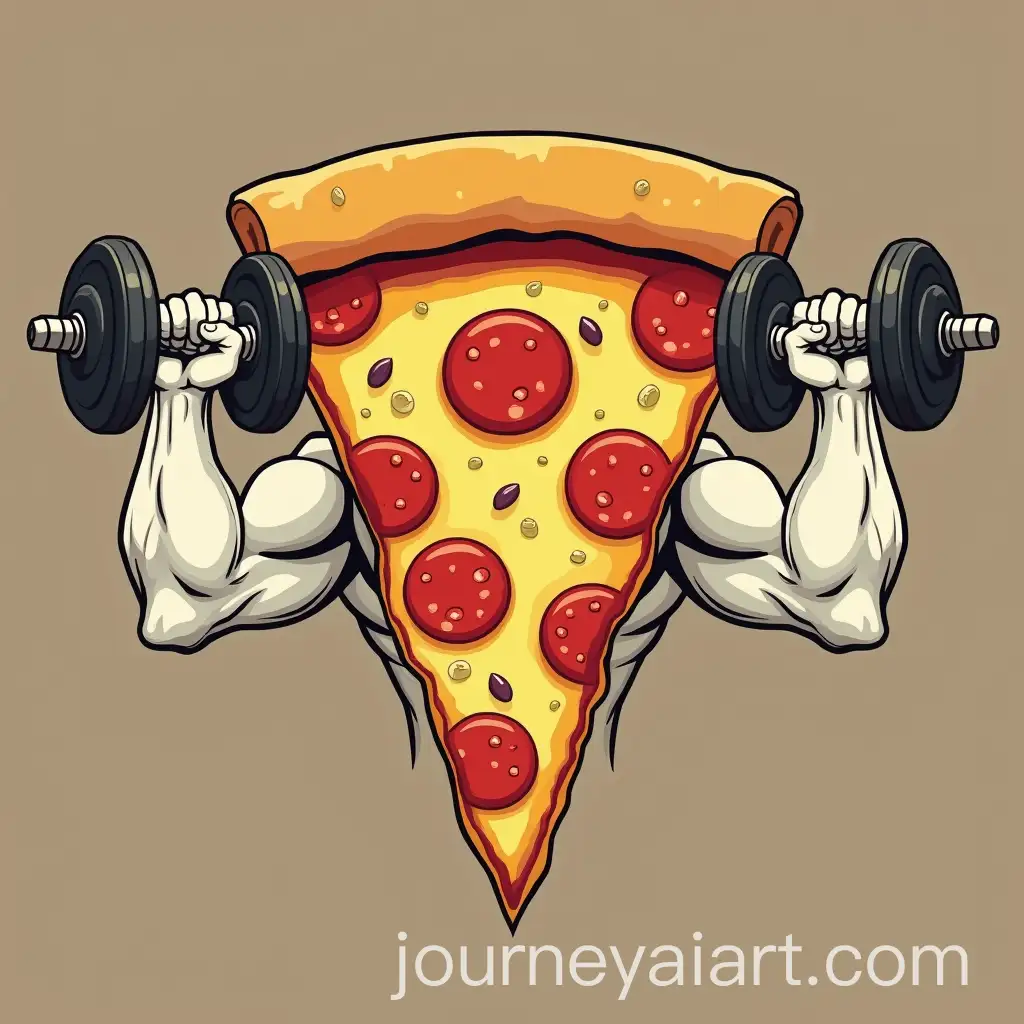 Muscular-Slice-of-Pizza-Lifting-Dumbbells