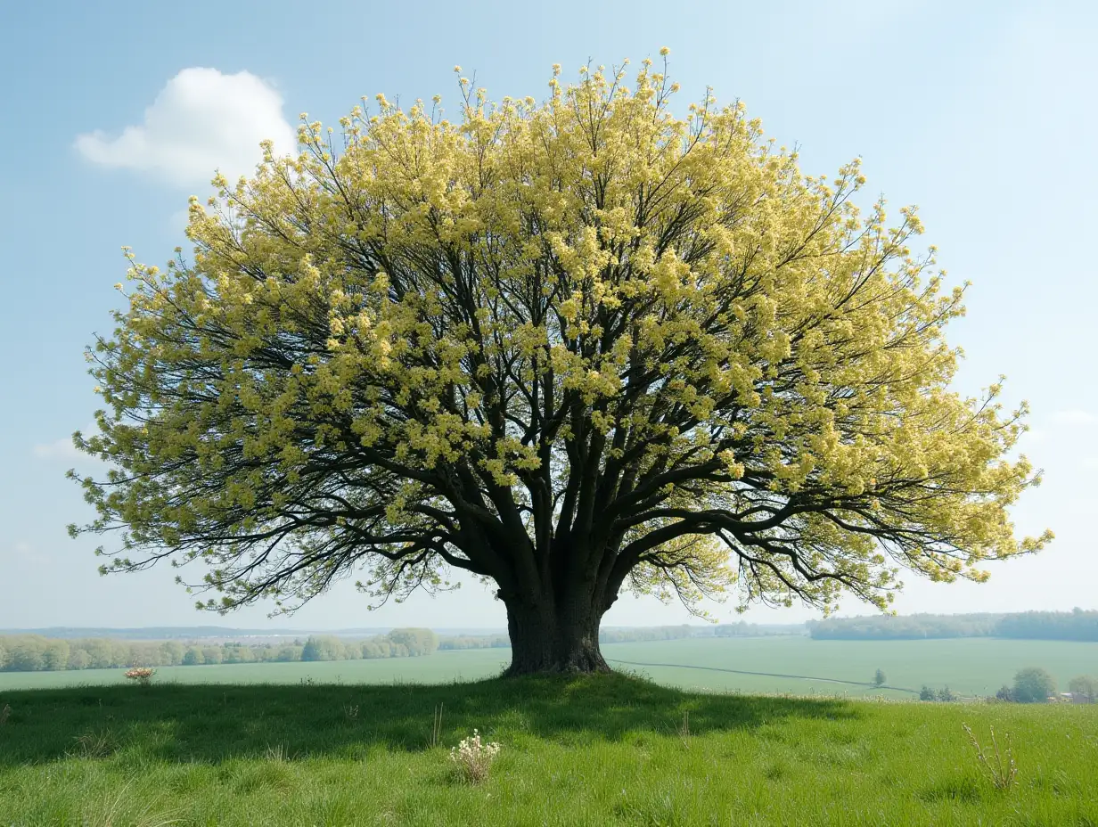 Baum Kopf mit Blumen