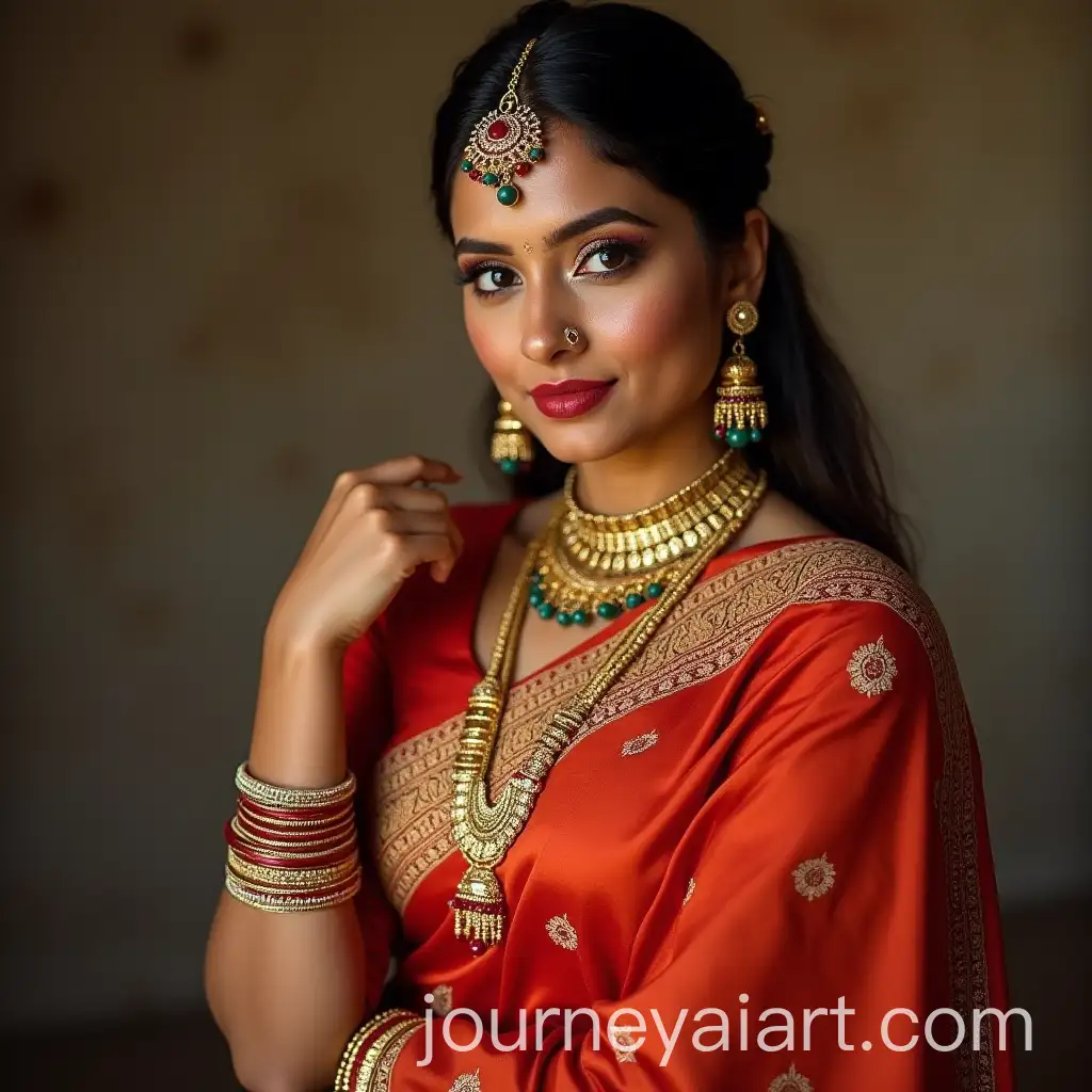 Indian-Woman-Model-in-Traditional-Attire-Portrait