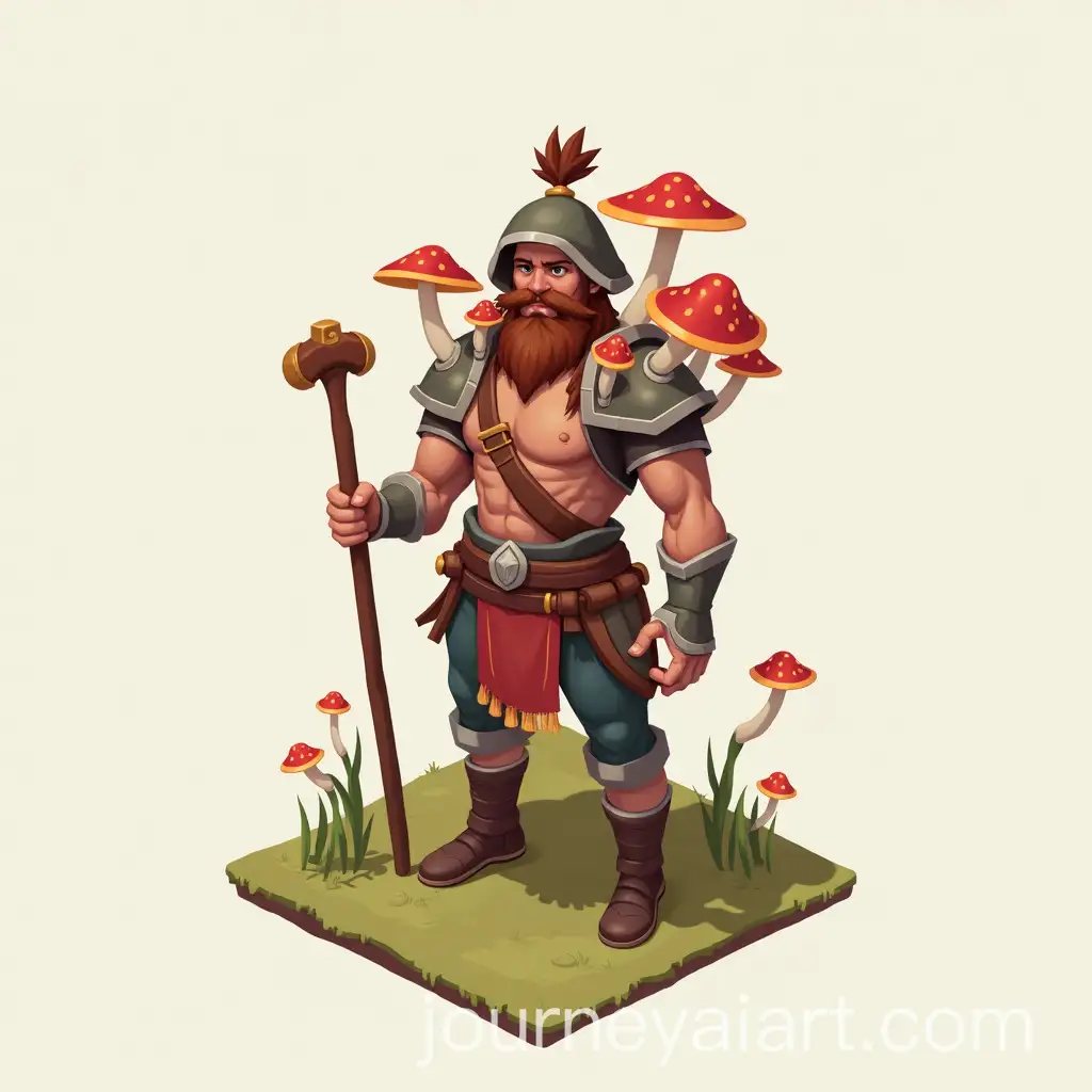 Isometric-Warrior-Character-Design-with-Mushrooms-for-Unity-Game