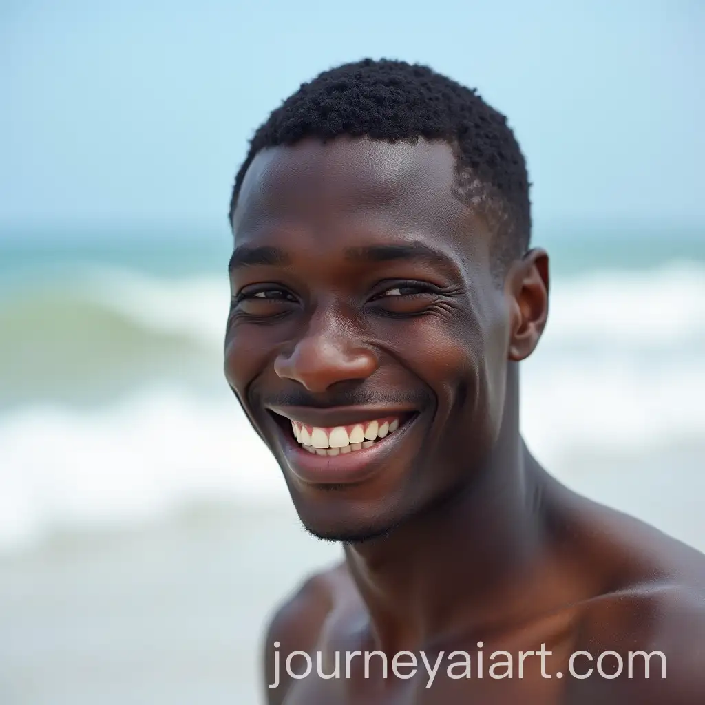 Joyful-Black-Male-with-Violet-Eyes-Enjoying-Waves-at-the-Beach