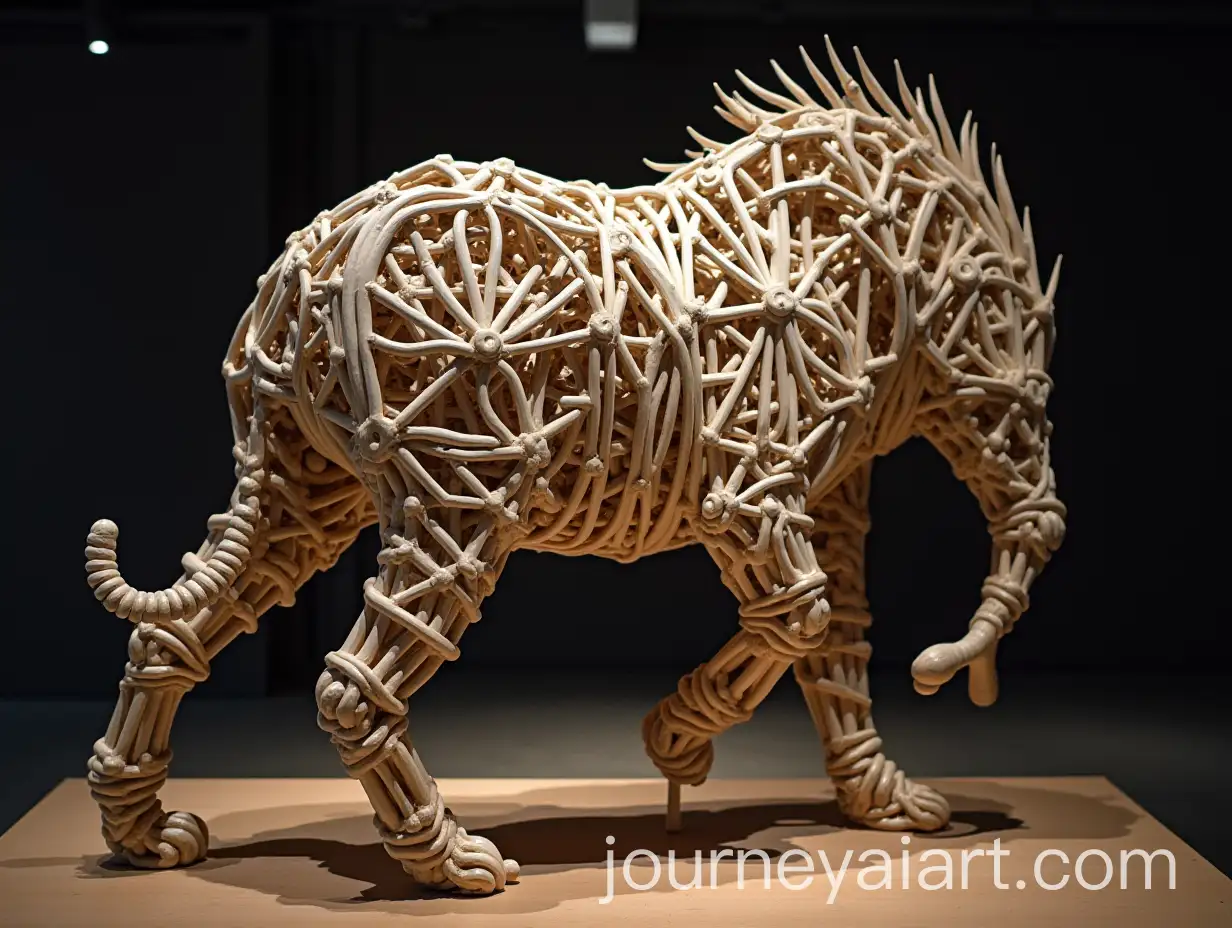 Interactive-Kinetic-Sculpture-Displaying-Elegance-and-Motion