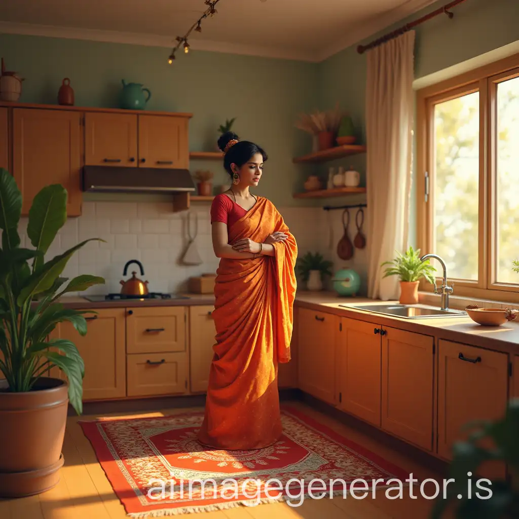 Realistic-Portrait-of-an-Indian-Housewife-in-Her-30s