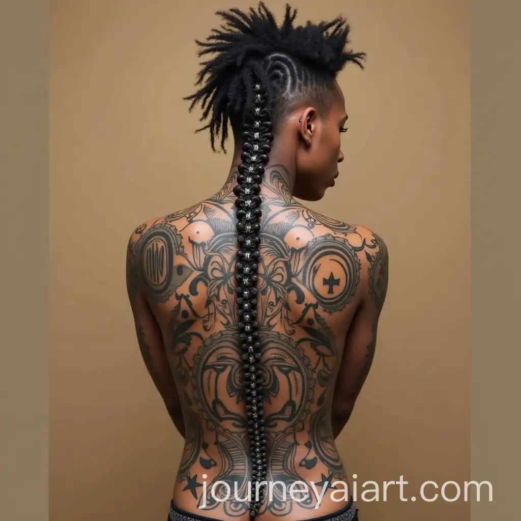 Intricate-Spine-Tattoo-Design-Featuring-African-Elements