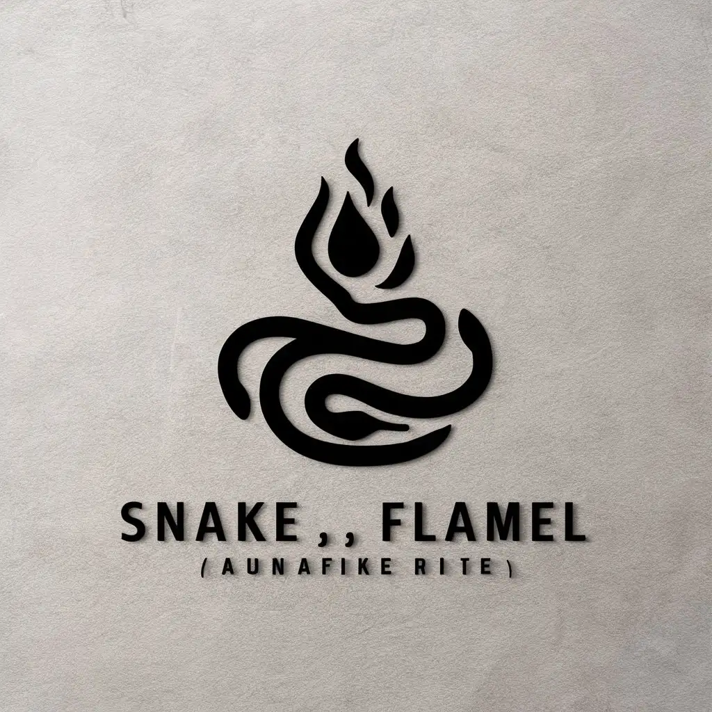 a vector logo design,with the text "Snake, flame", main symbol:LM,complex,clear background