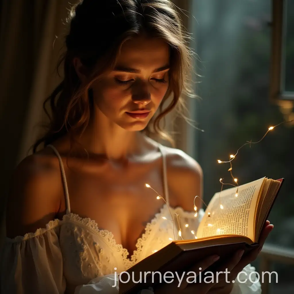 Sensual-Woman-Reading-a-Book-in-a-Sulphurous-Atmosphere