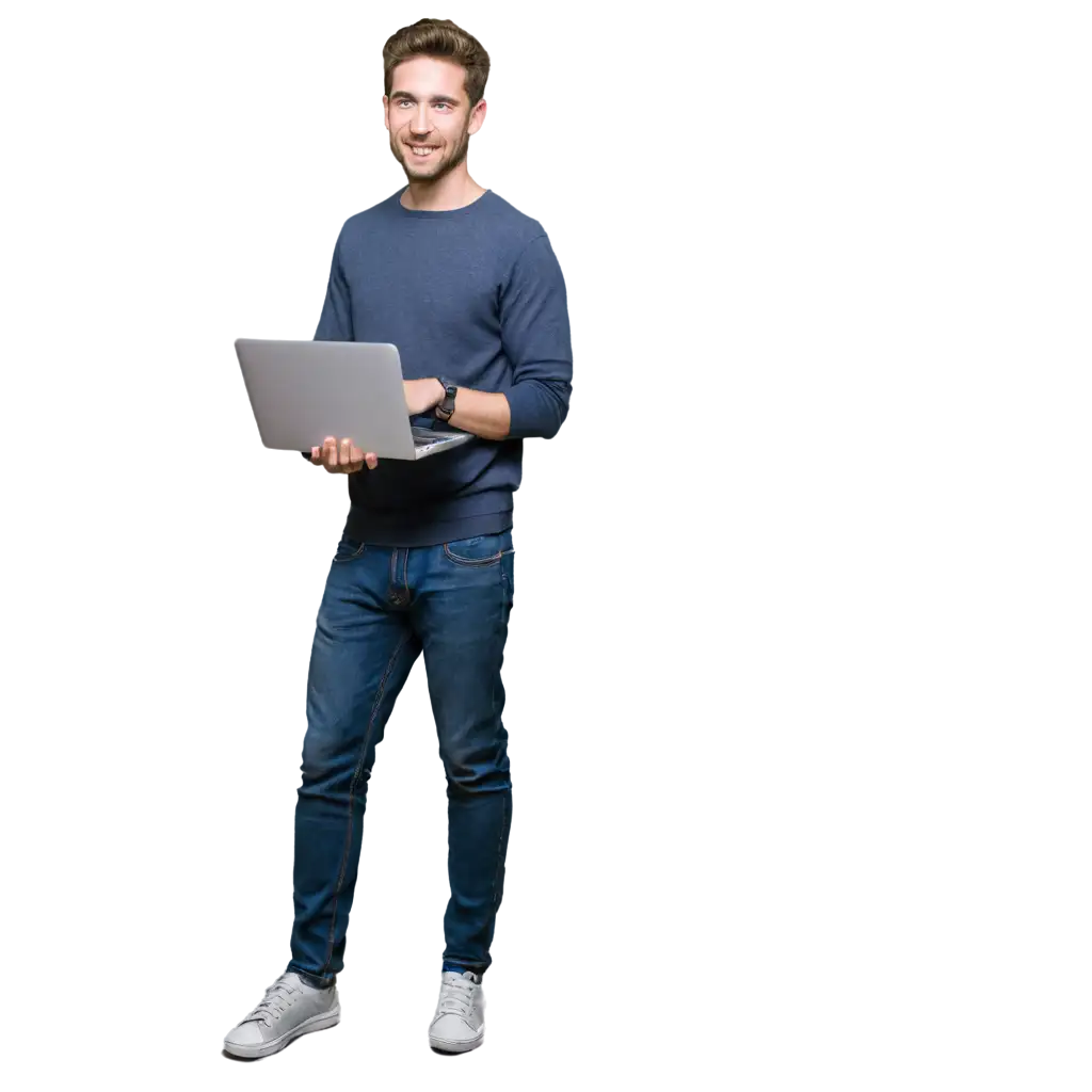 Man-Using-Laptop-with-a-Smile-PNG-Image-for-Professional-and-Creative-Applications