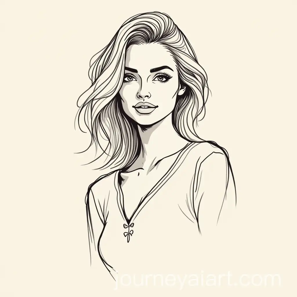 Vector-Sketch-of-a-Woman-for-Logo-Design-Clean-and-Simple-Illustration