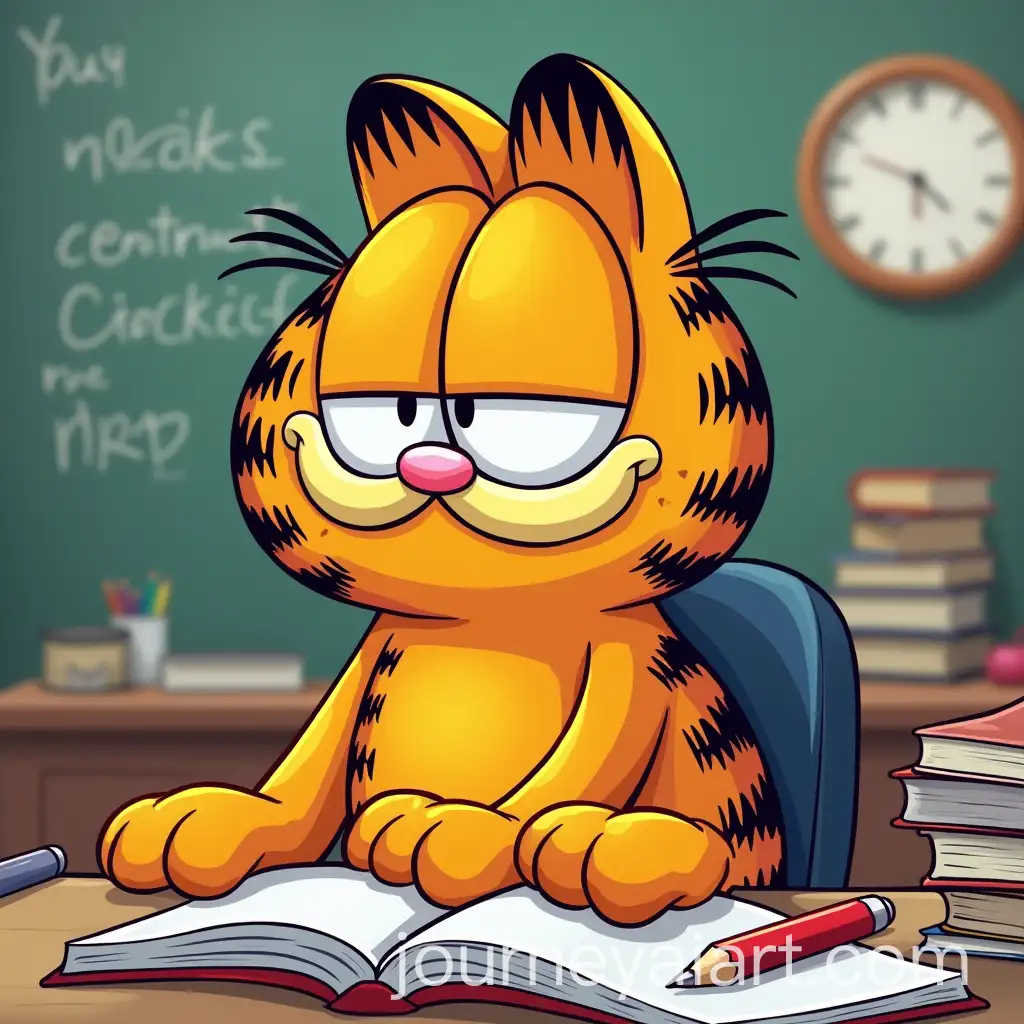 Garfield-the-Cat-Attending-School-in-Class