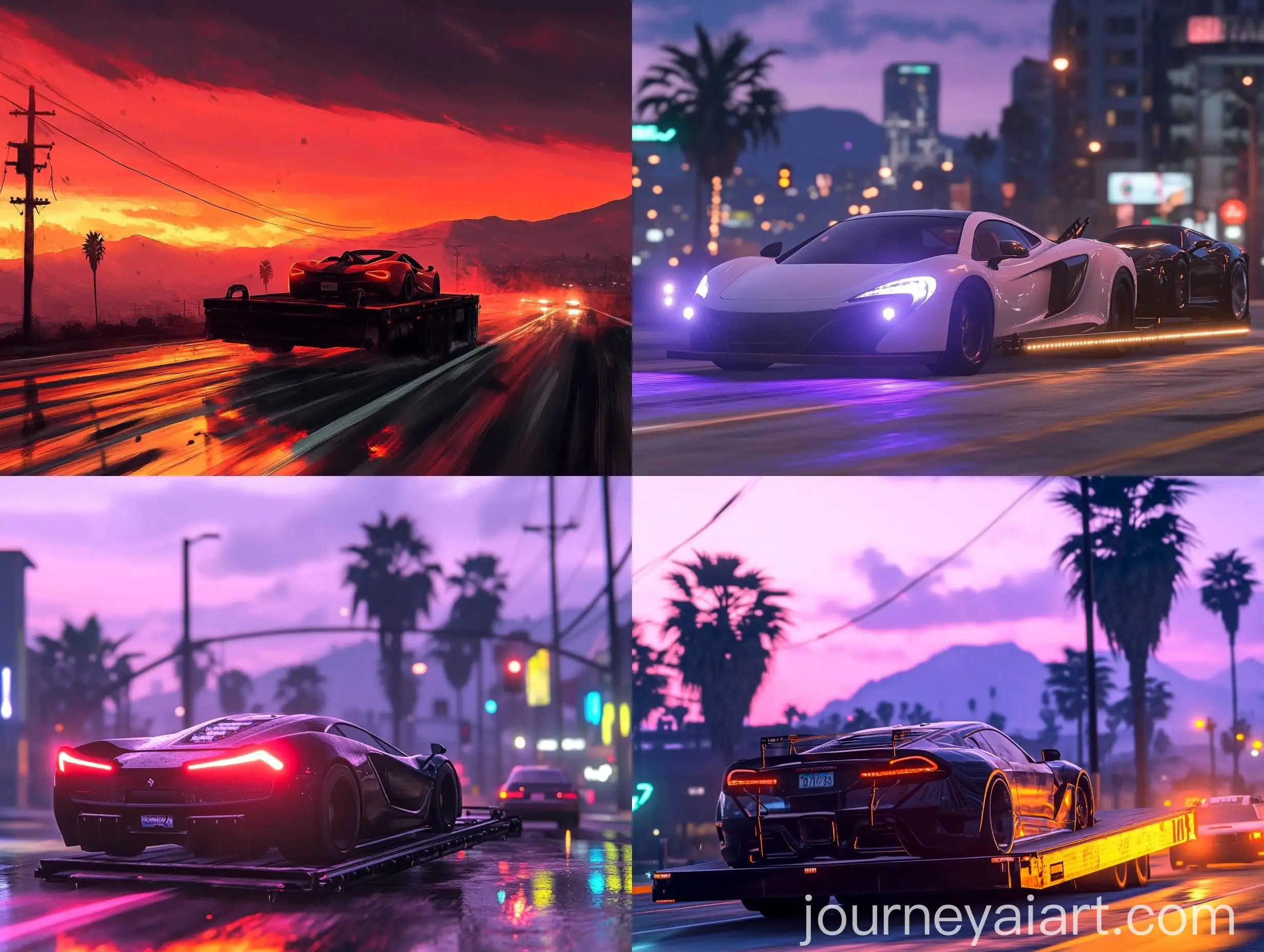 GTA-5-Flatbed-Escaping-with-Supercar-in-HighSpeed-Chase