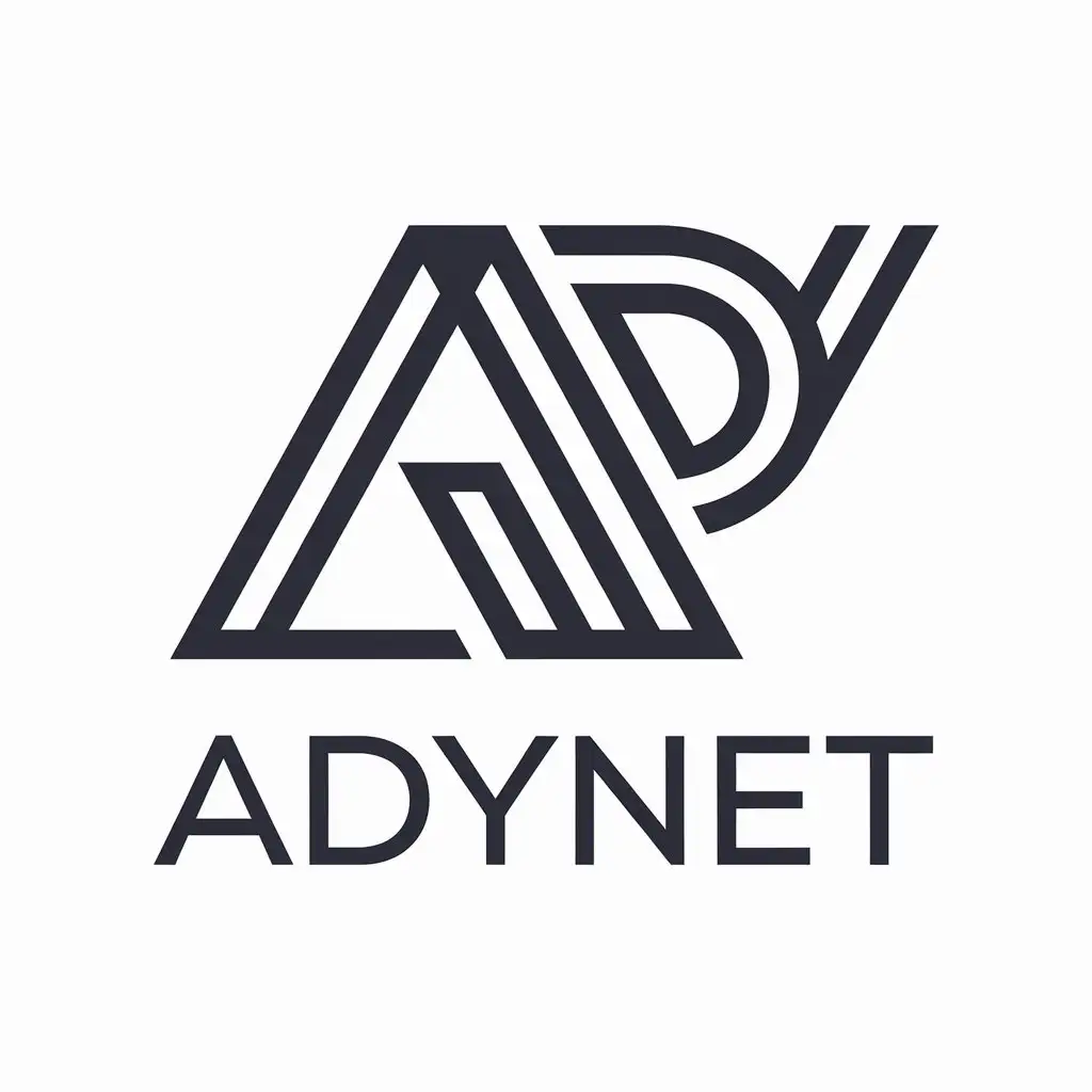 a vector logo design,with the text "ADYNet", main symbol:ADY,Minimalistic,clear background