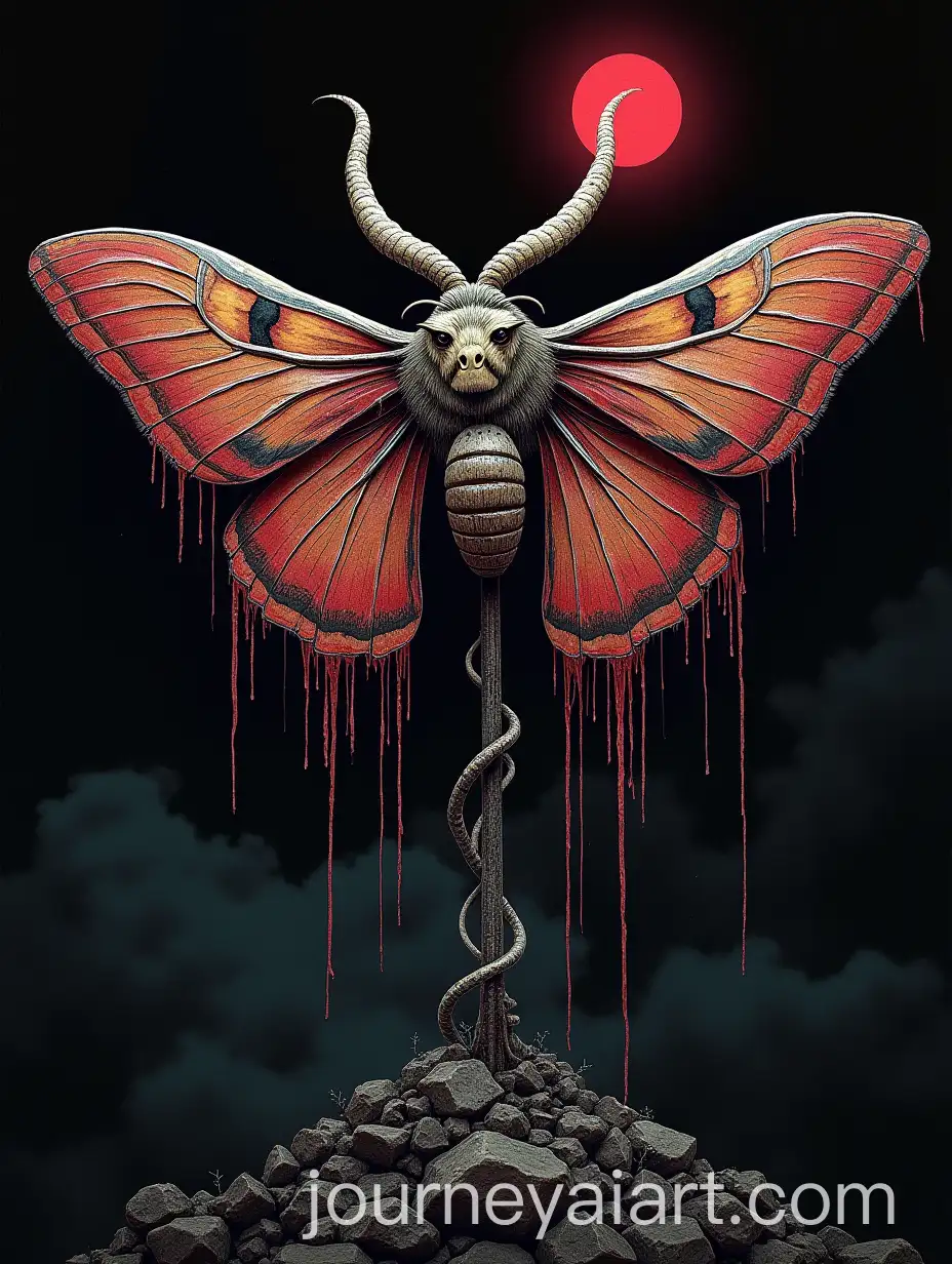 Dark-Space-Moth-in-Realistic-Ink-Style