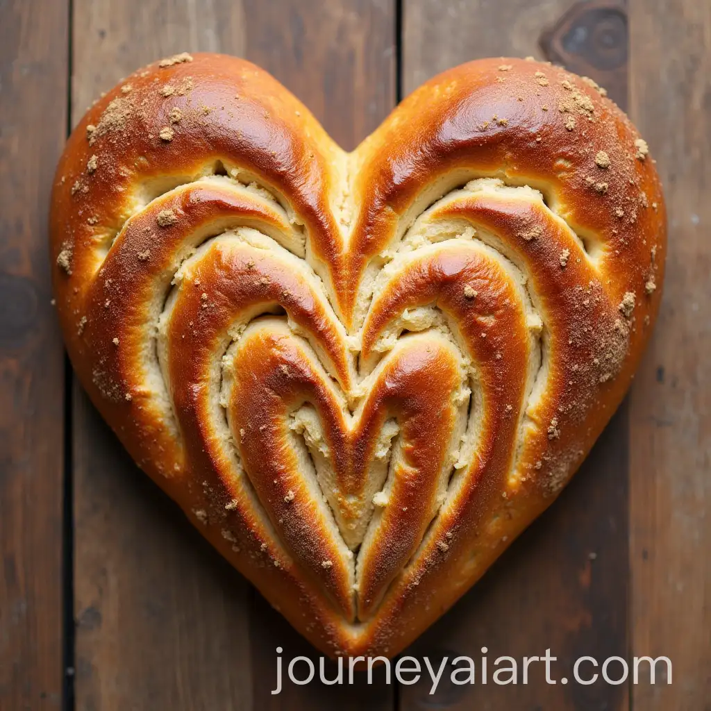 HeartShaped-Rye-Bread-with-Rustic-Texture