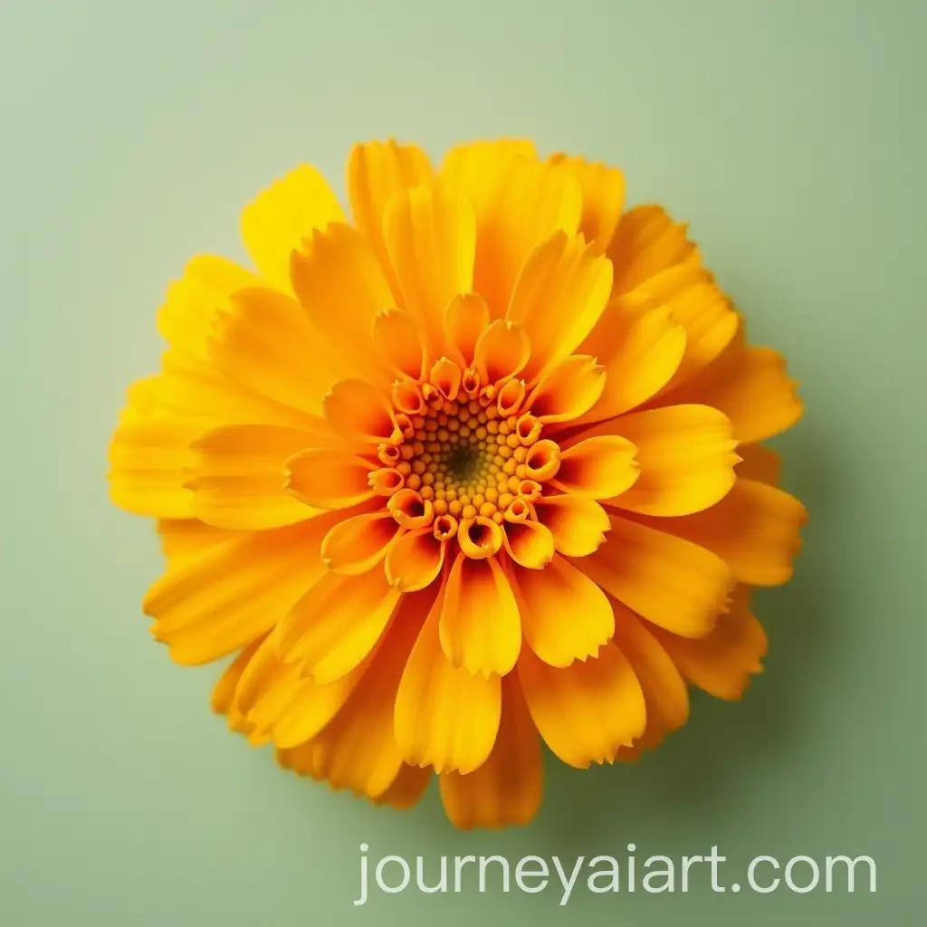 Marigold-Flower-CloseUp-Floating-in-MidAir-with-Clear-Background
