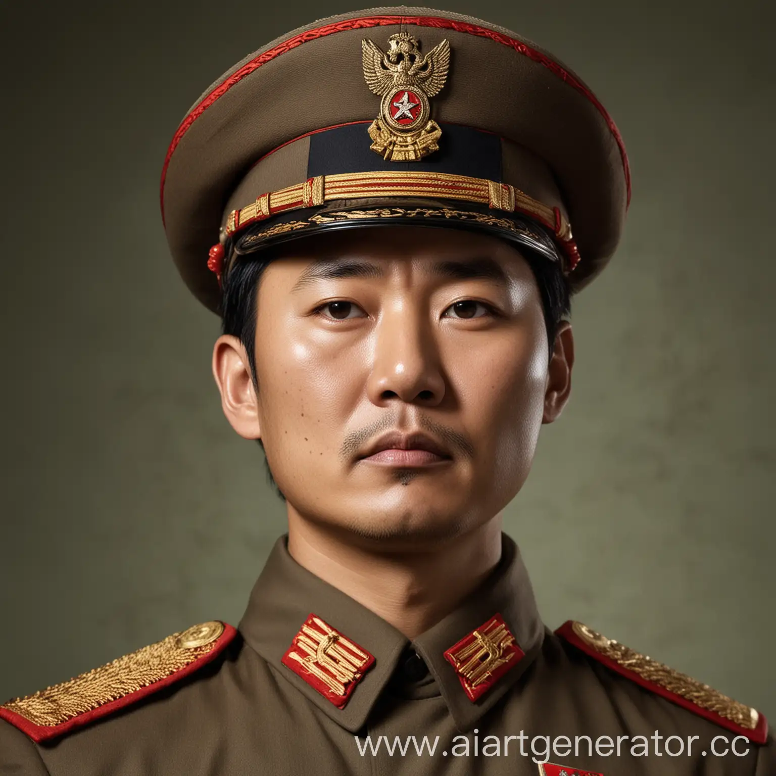 Asian-Dictator-General-Commanding-with-Fierce-Authority