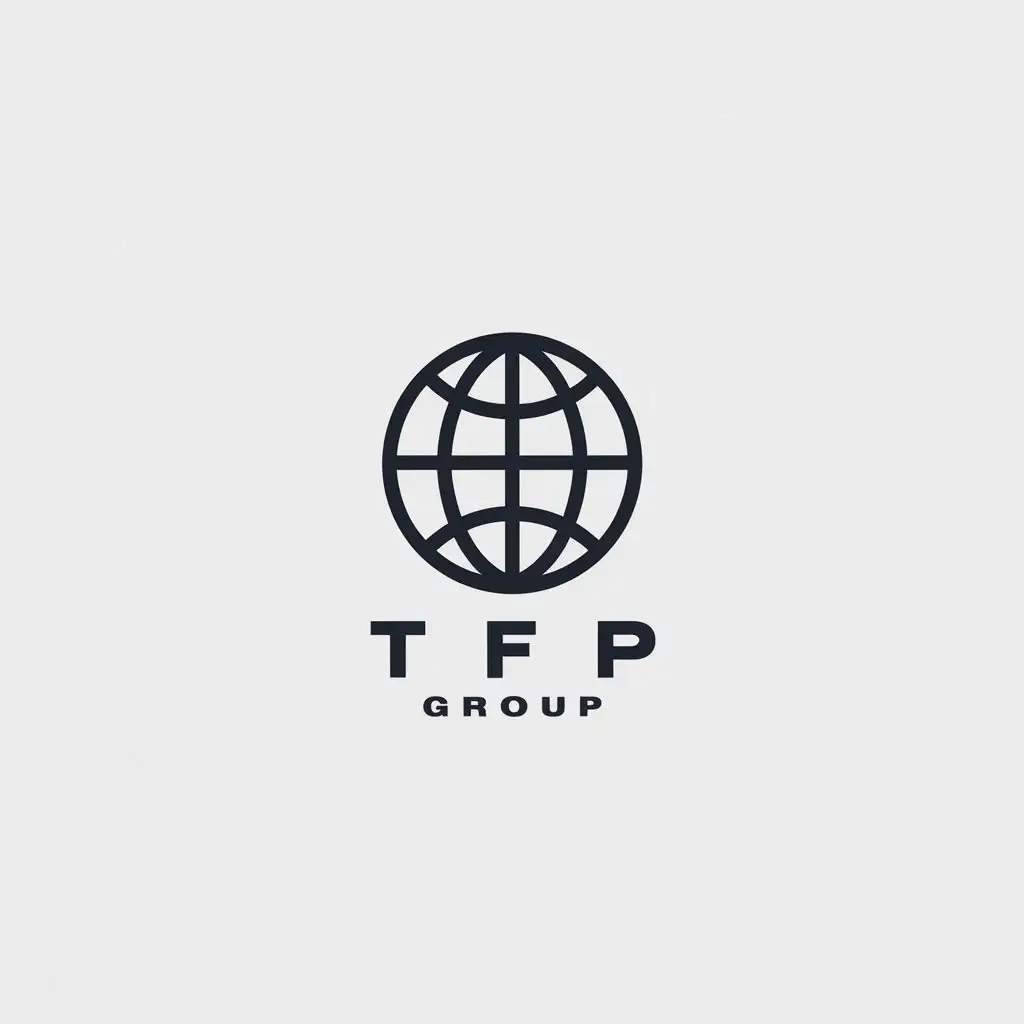 LOGO Design for TFP Group Globe Symbol in Minimalistic Style for Finance Industry