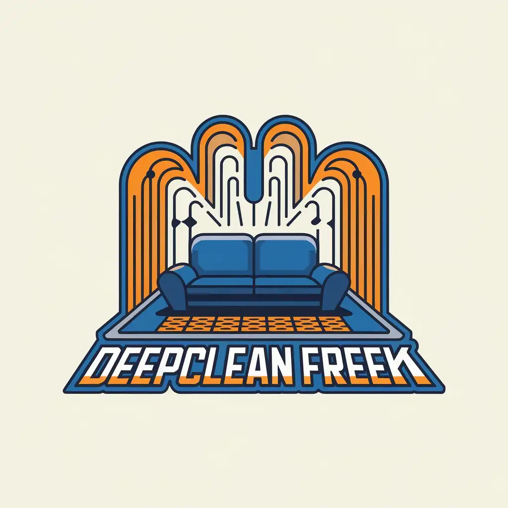 LOGO Design For DeepClean Freek Couch and Carpet Theme on Clear Background