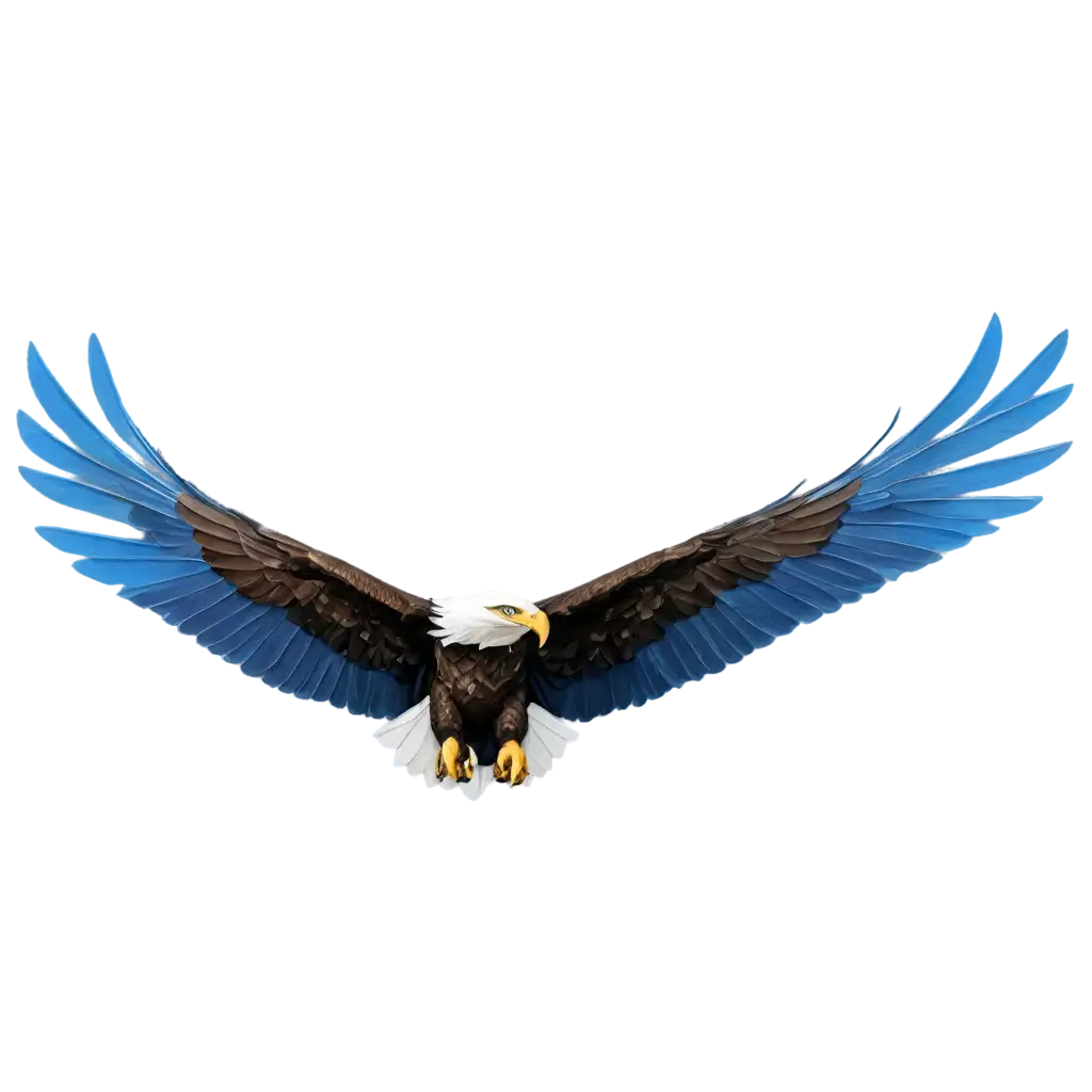 PNG-Image-Blue-Eagle-Flying-with-Fighter-Look-and-Elang-Biru-Indonesia-Gemilang-Text