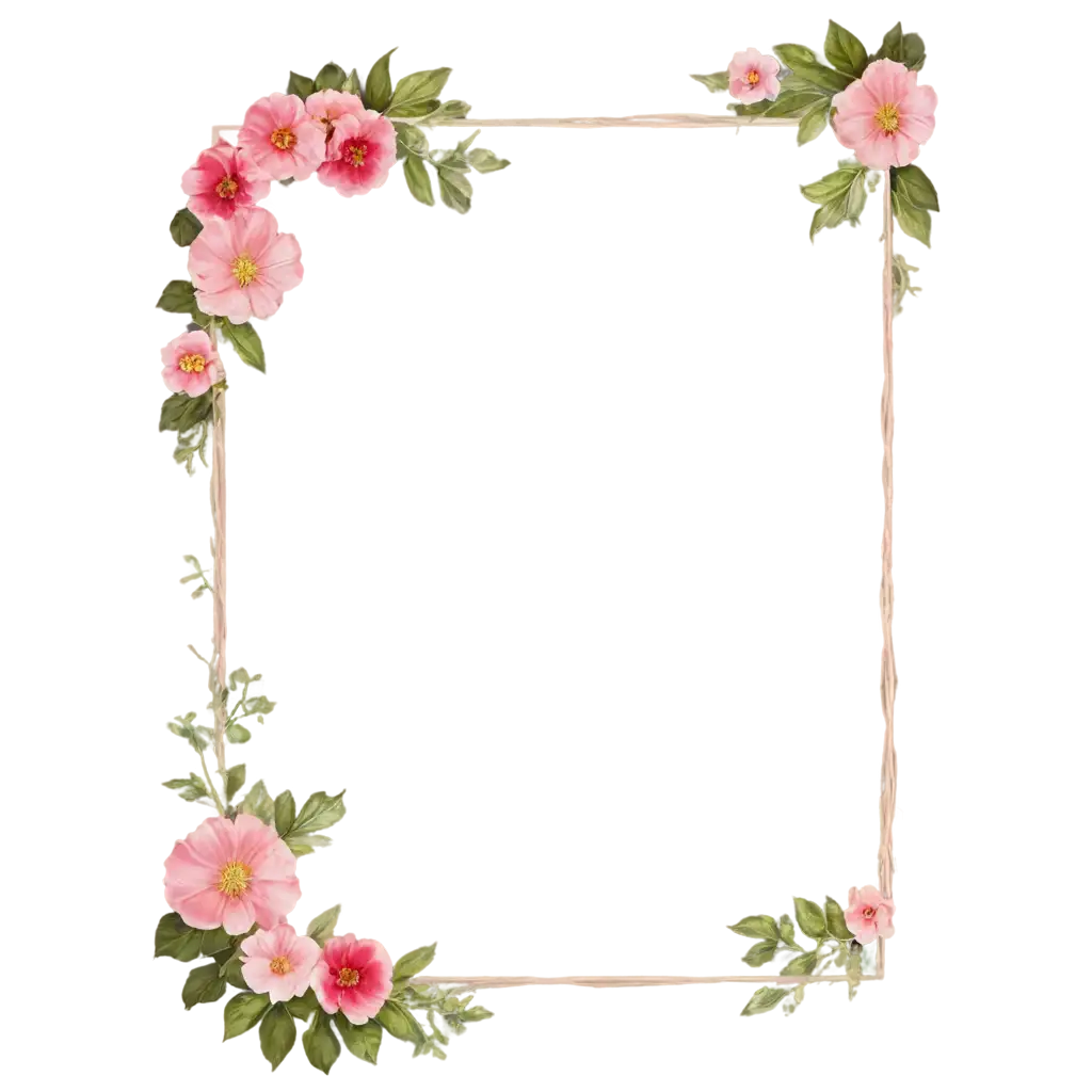 PNG-Flower-Design-for-Photo-Frame-Enhance-Your-Dcor-with-HighQuality-Floral-Artwork