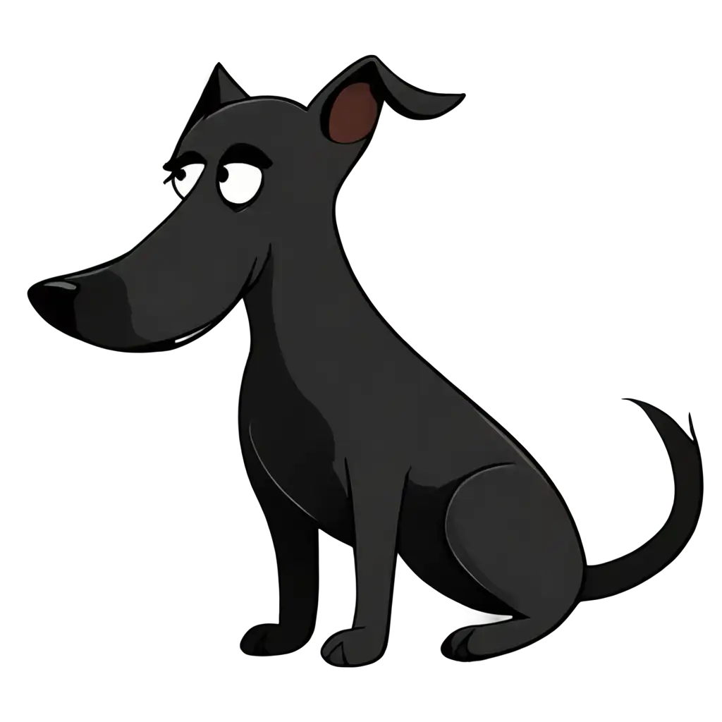 Black-Dog-Cartoon-PNG-Image-HighQuality-Transparent-Format-for-Versatile-Usage