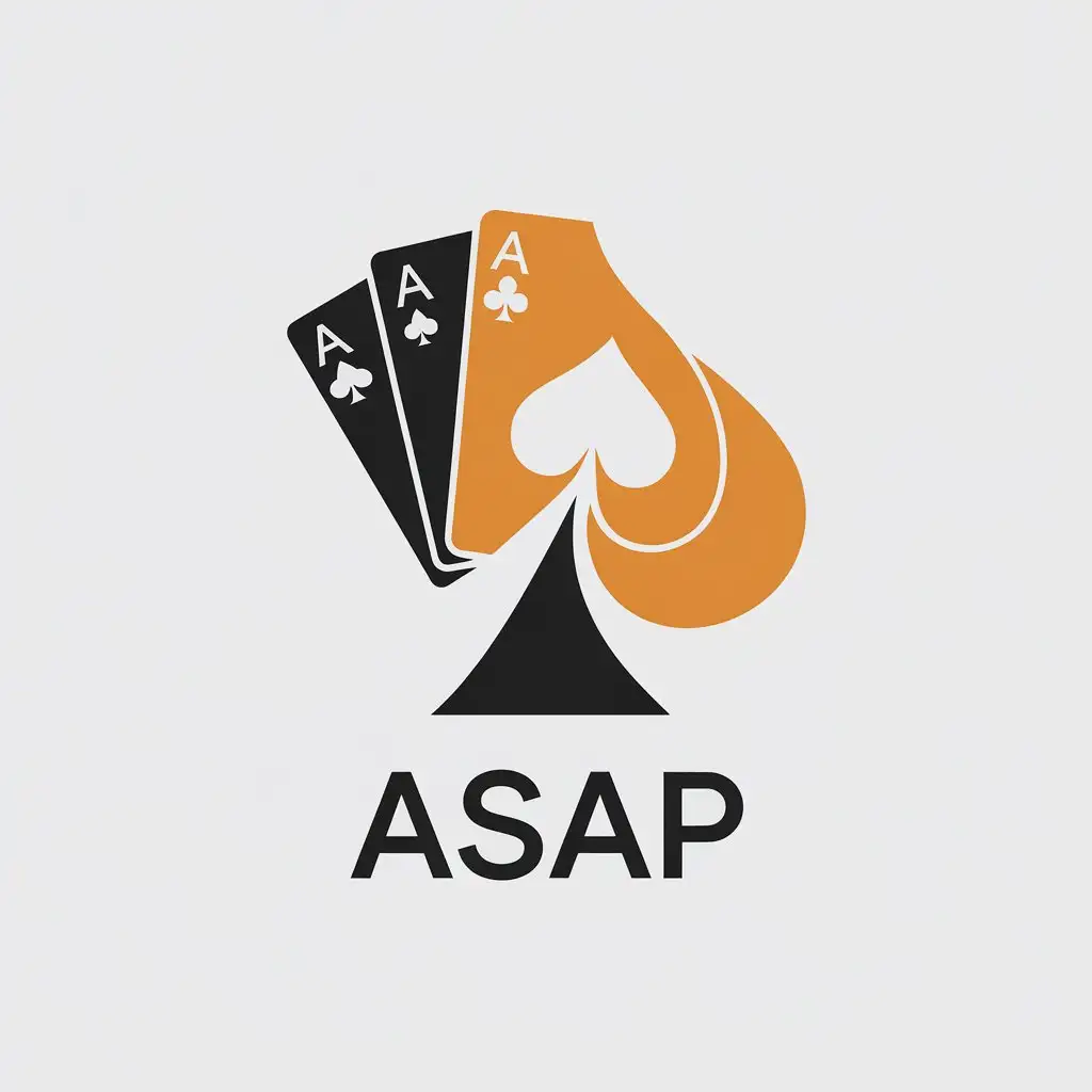 LOGO Design for ASAP Minimalistic Poker 7 Playing Card Symbol with Clear Background