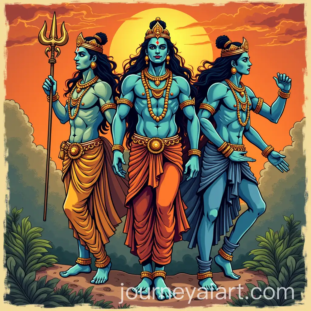 Vibrant-Comic-Style-Posters-of-Hindu-Deities