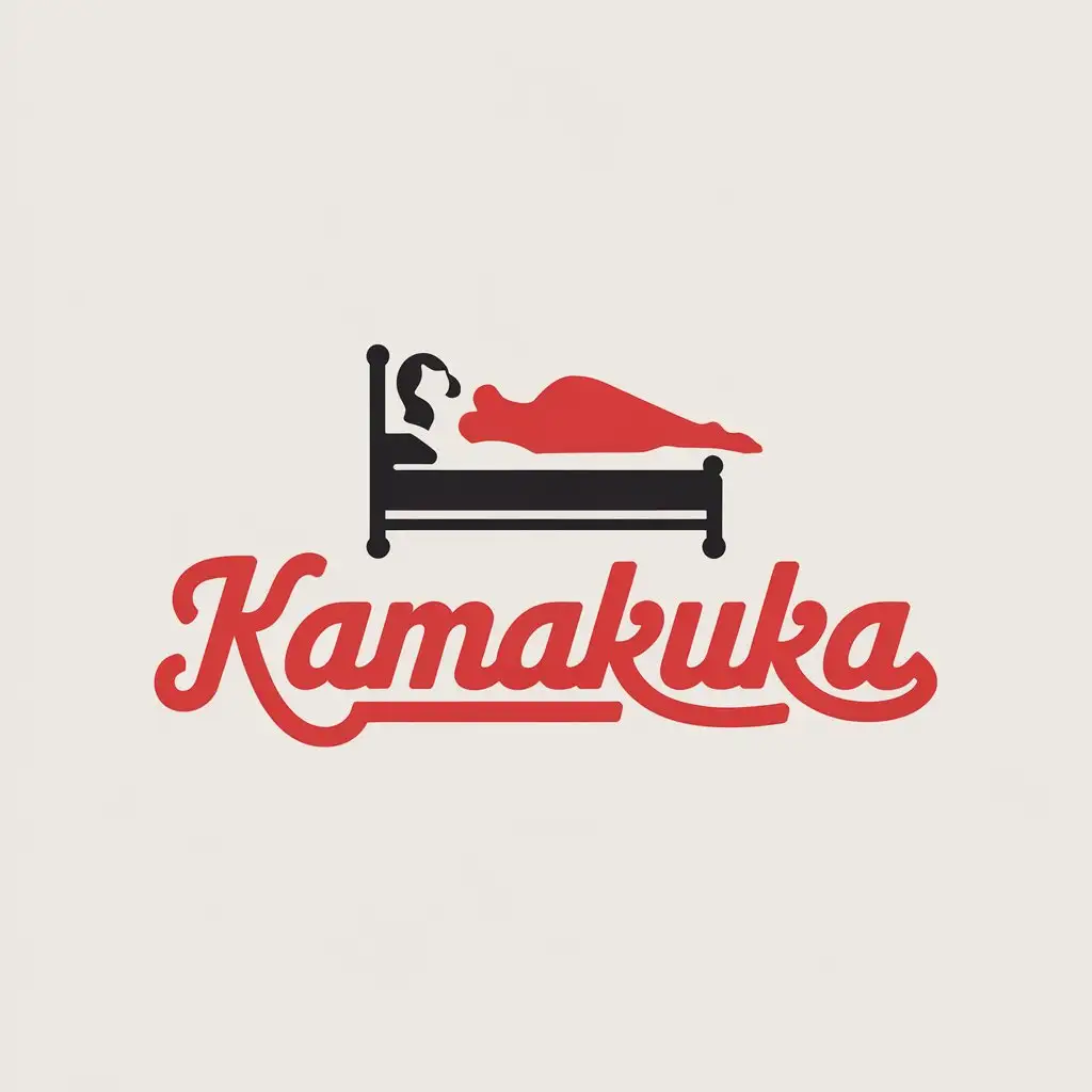 LOGO-Design-for-Kamakuka-Vector-Logo-with-Bed-and-Woman-Symbol-for-Tienda-Sexshop-Industry