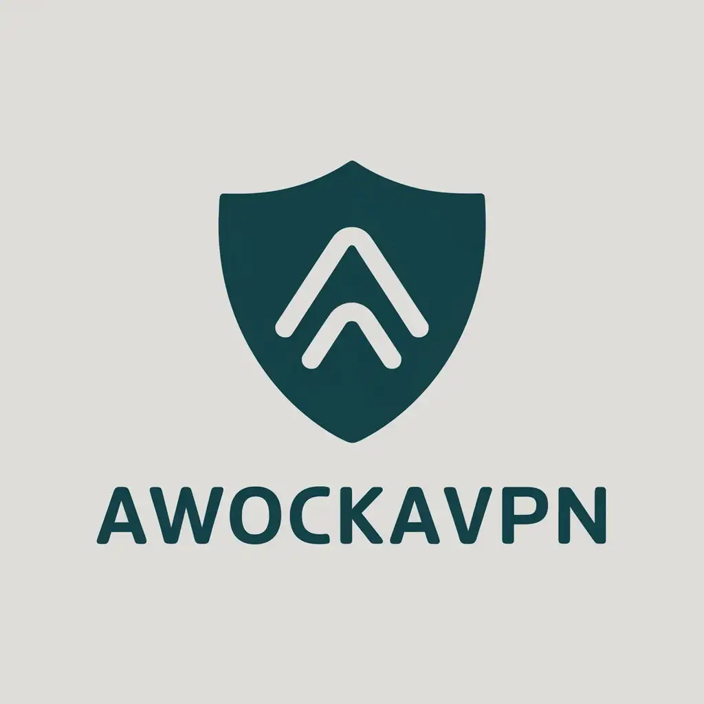 a vector logo design,with the text "AwockaVPN", main symbol:a vector logo design,with the text 'AwockaVPN', main symbol:User protection, VPN,Minimalistic,be used in Internet industry,clear background,basic,Minimalistic,be used in Internet industry,clear background