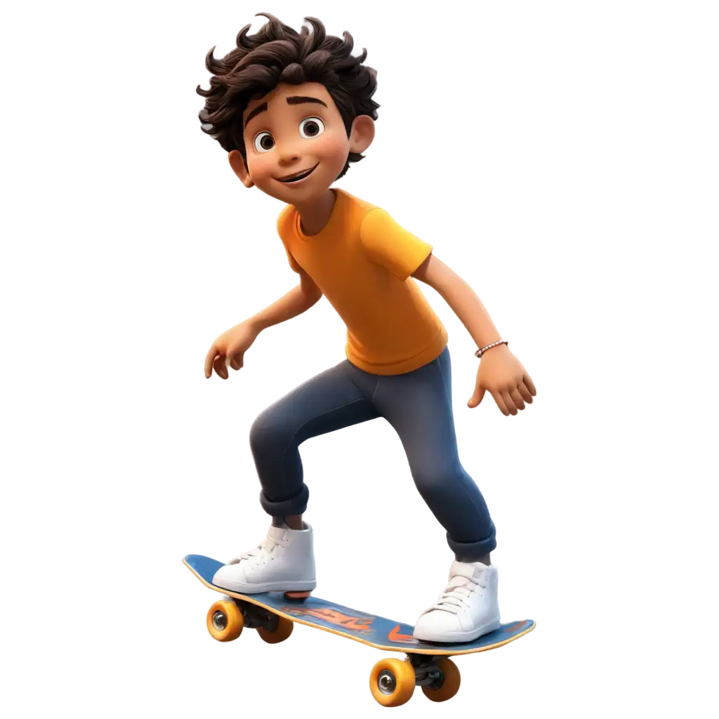 Cartoon-Child-on-Skateboard-PNG-Image-HighQuality-Transparent-Format-for-Versatile-Use