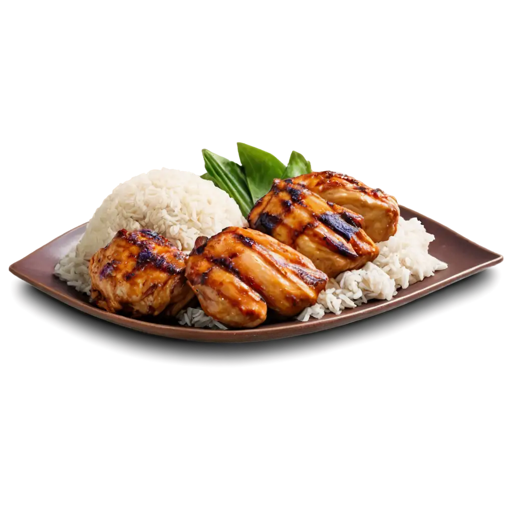 Grilled-Chicken-and-Rice-with-Indonesian-Nuance-PNG-Image-for-Culinary-Inspiration