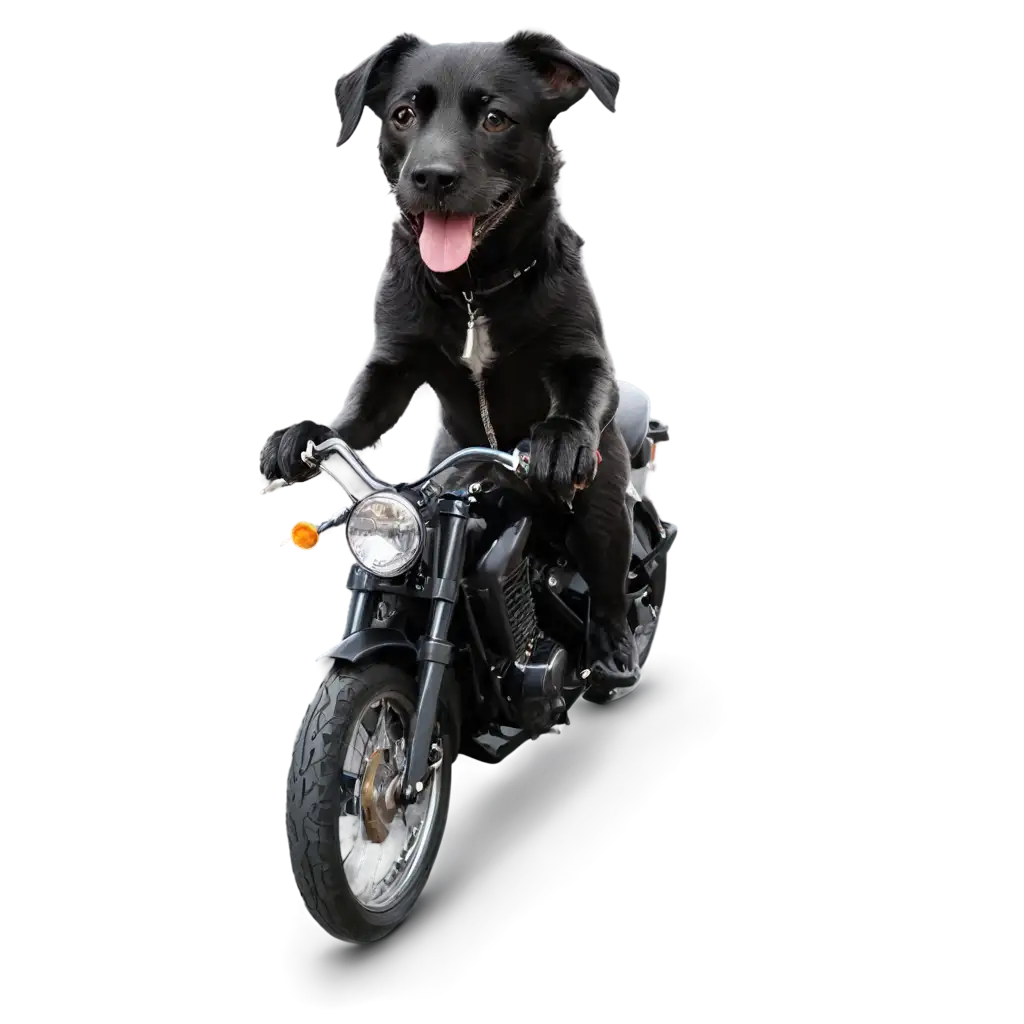 HighQuality-PNG-Image-of-a-Black-Dog-Riding-a-Motorcycle-AI-Art-Prompt