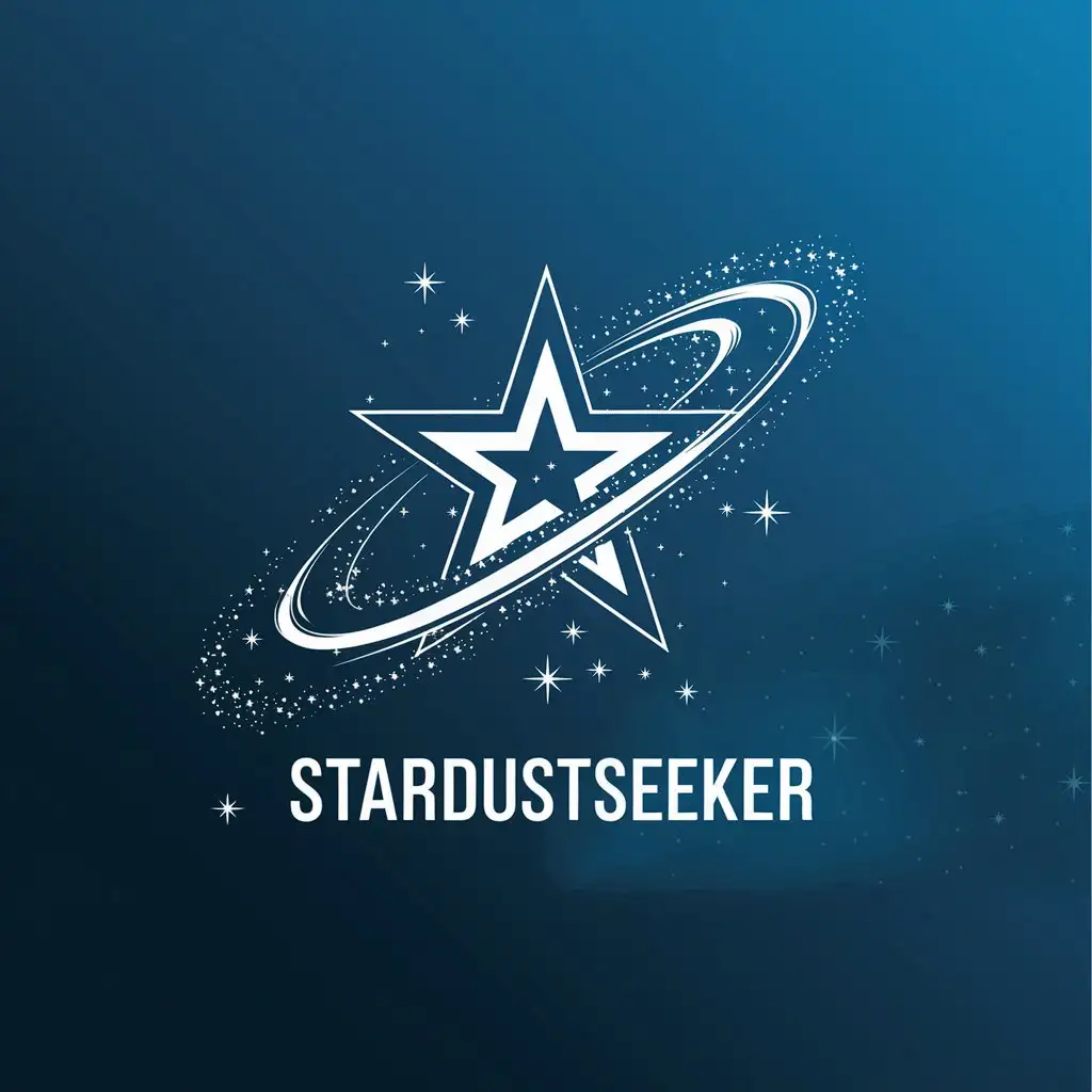 LOGO Design for StardustSeeker Celestial Sparkle and Cosmic Vastness with a Modern Aesthetic