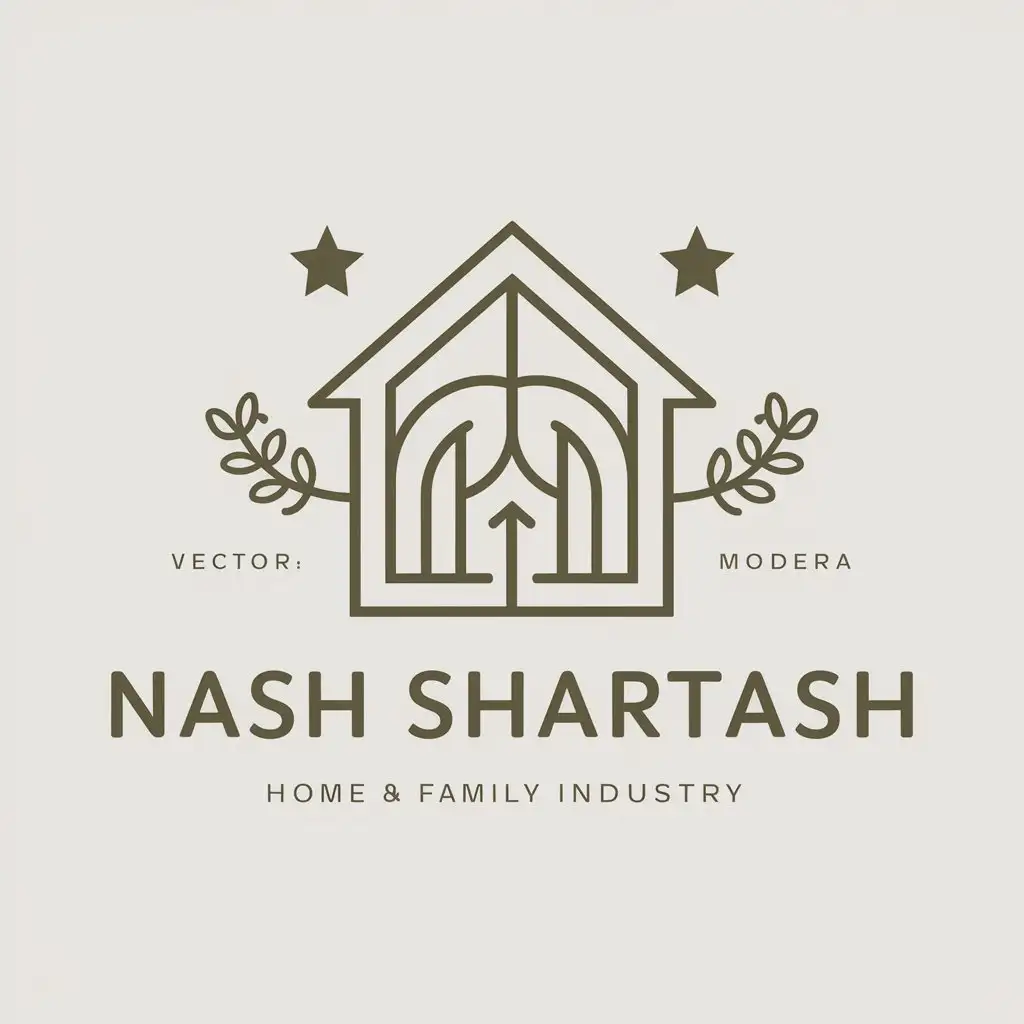 a vector logo design,with the text "nash shartash", main symbol:izba,Moderate,be used in Home Family industry,clear background