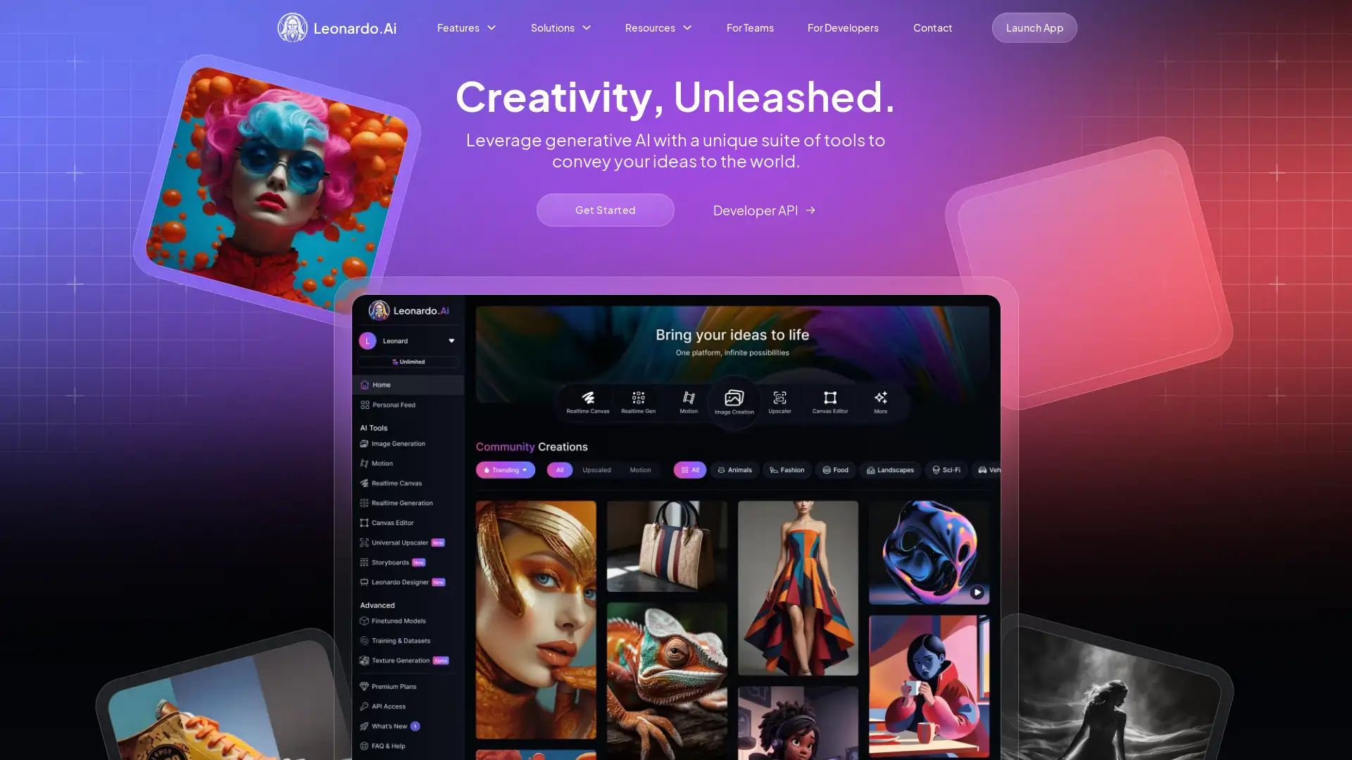 Revolutionize creativity with AI-powered art, video, and design tools.