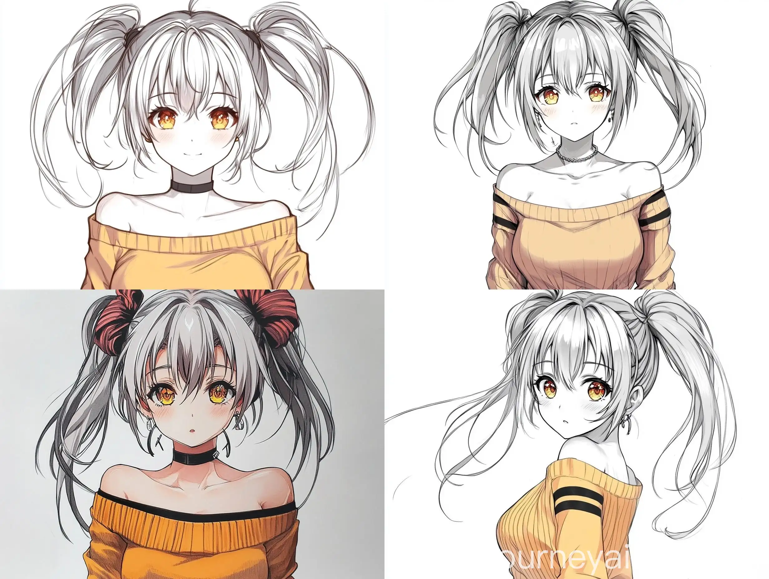 Anime-Style-Character-with-Black-Striped-Shoulders-on-White-Background