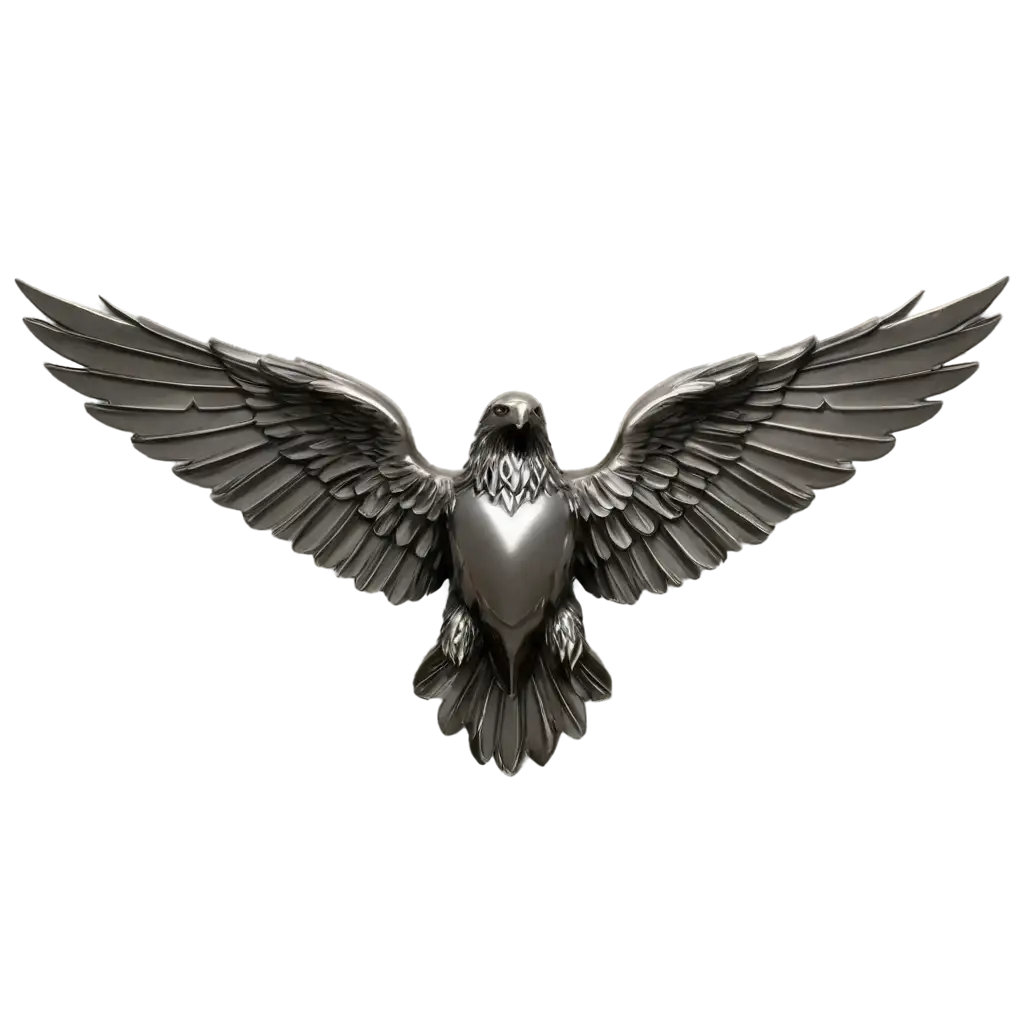 create image of a metal eagle to be used in a logo