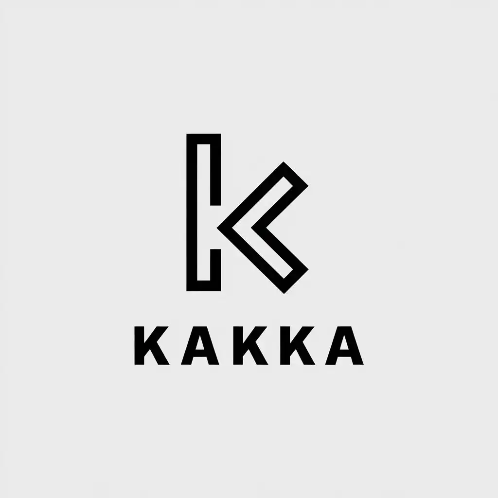 a vector logo design,with the text "Kakka", main symbol:Ka,Minimalistic,be used in Technology industry,clear background