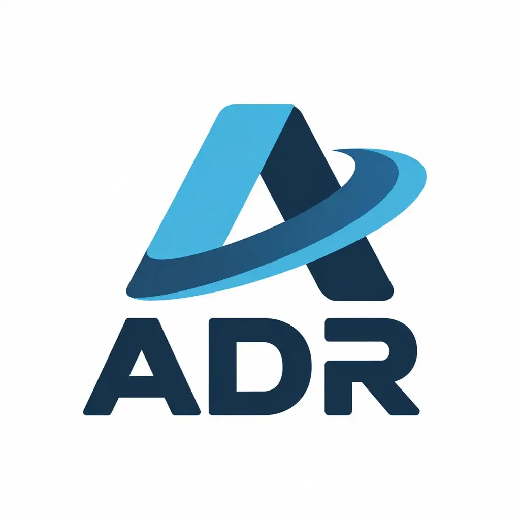 LOGO Design for ADR Minimalist Vector Logo with Clear Background and Focus on A Symbol