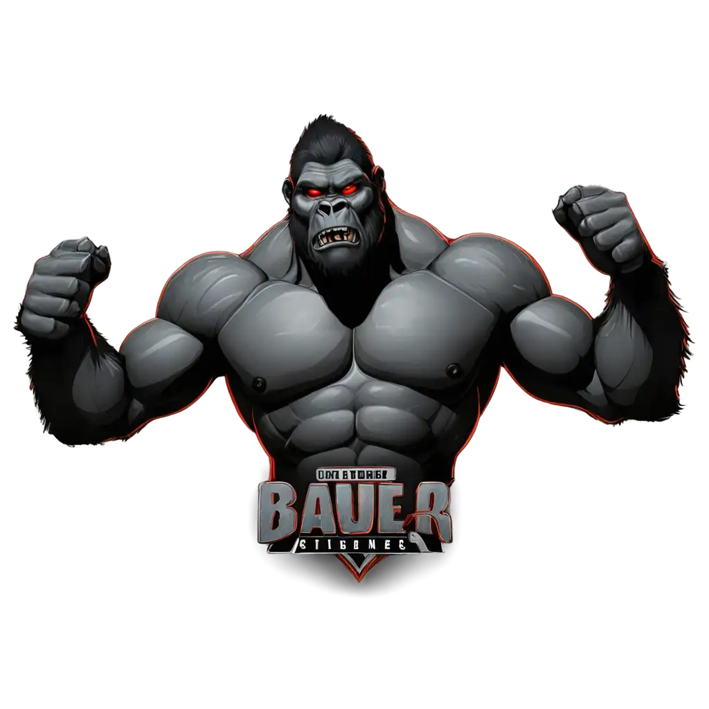 Dynamic-PNG-Logo-Design-Stylized-Powerful-Gorilla-in-Futuristic-Industrial-Setting