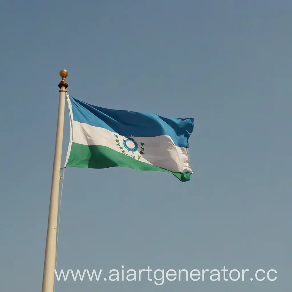 uzbekistan's flag 
