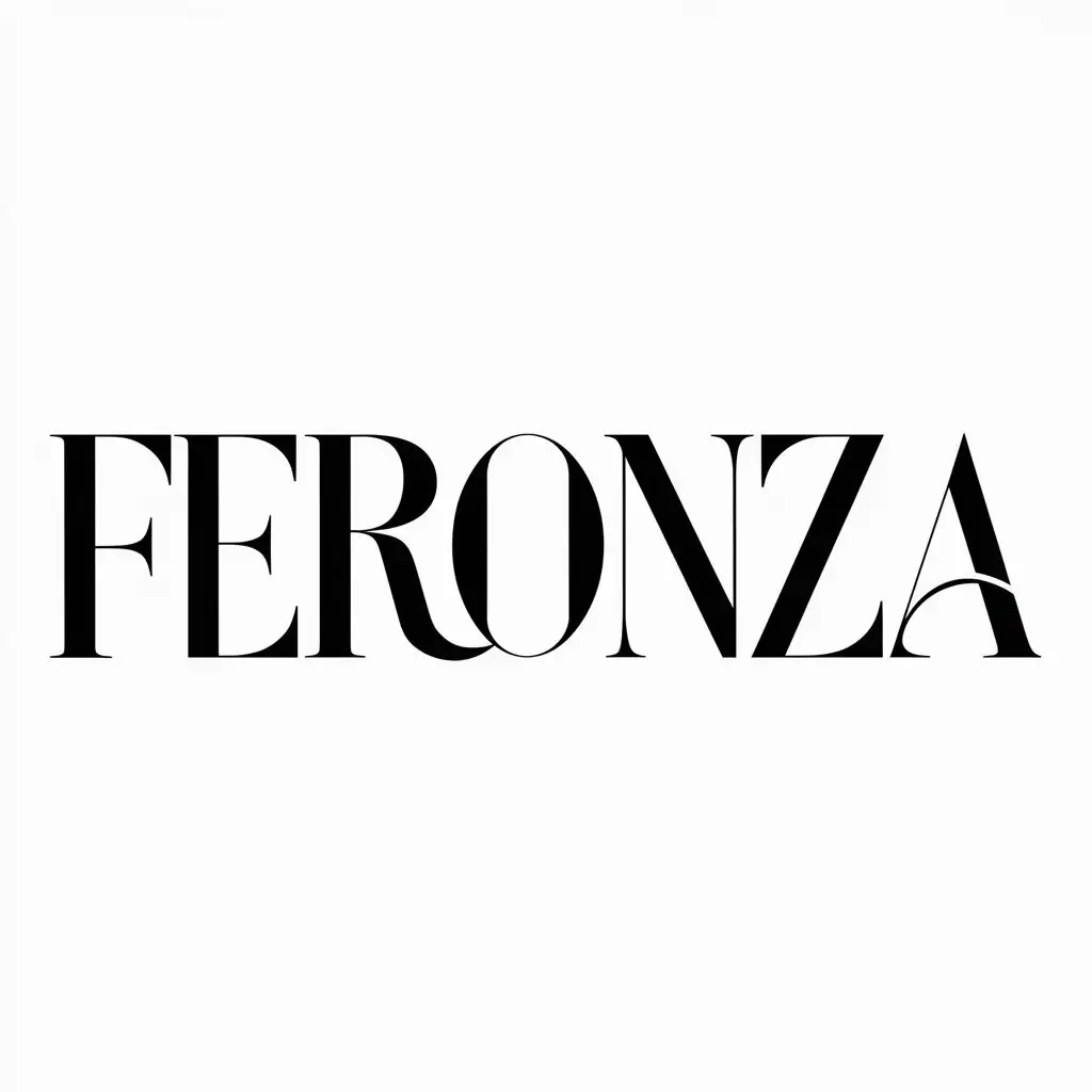 Bold Black Logo Design for Feronza Online Webshop