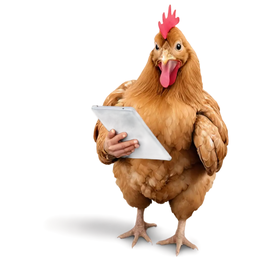 Happy-Chicken-Reading-Message-on-Cellphone-PNG-Image-Creation-Guide