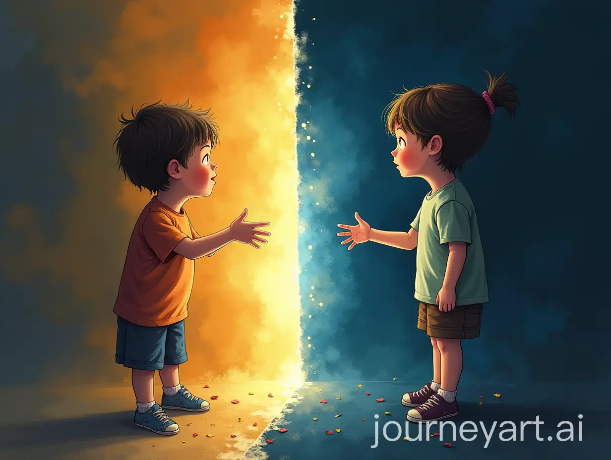 Children-on-Opposite-Sides-Symbolizing-Light-vs-Darkness-Reality-vs-Surreality