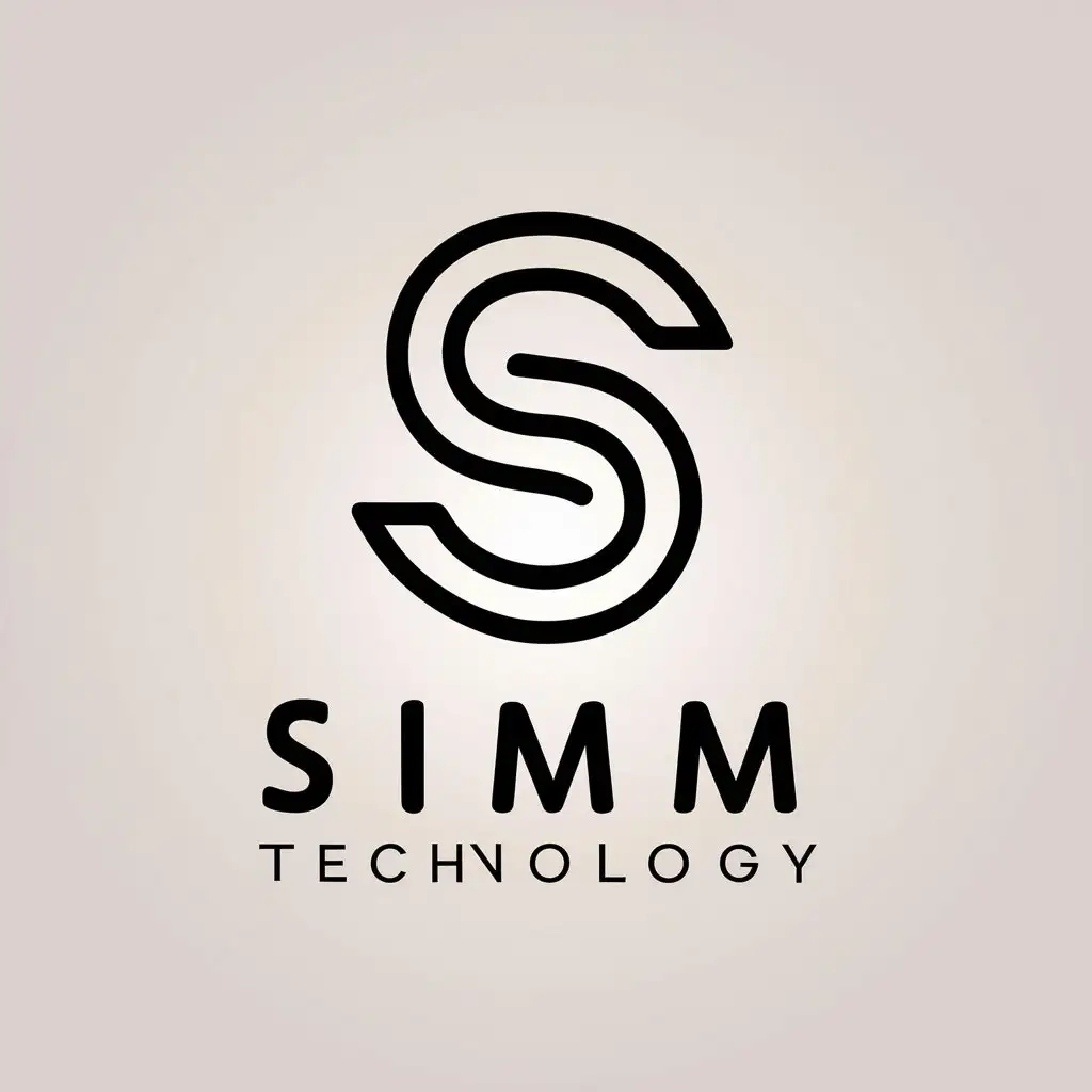 LOGO-Design-for-Simm-Technology-Minimalistic-S-Symbol-for-Internet-Industry