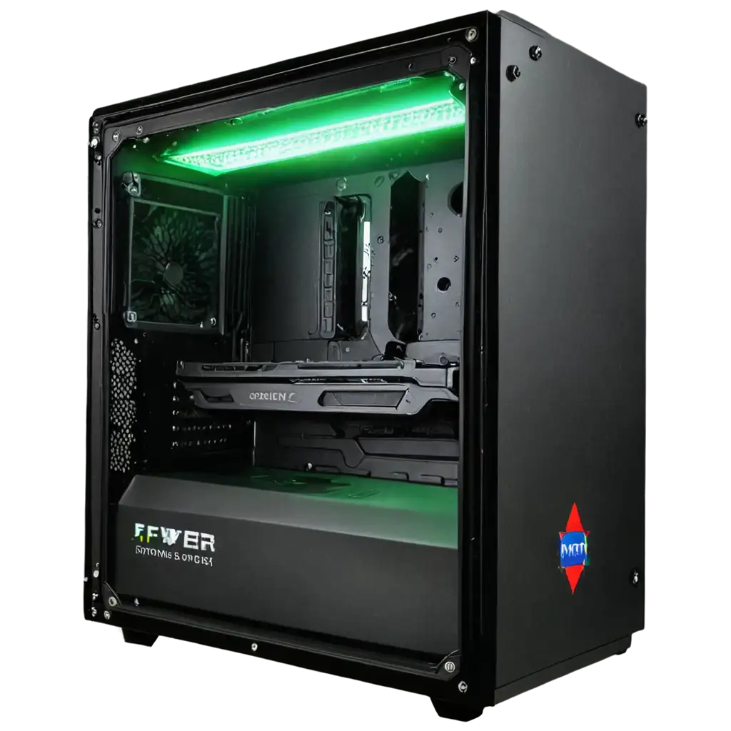 rgb gaming pc with pc fever nepal name on that case