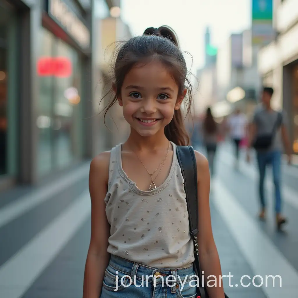 Futuristic-Beautiful-MixedRace-Model-Smiling-in-a-Modern-City