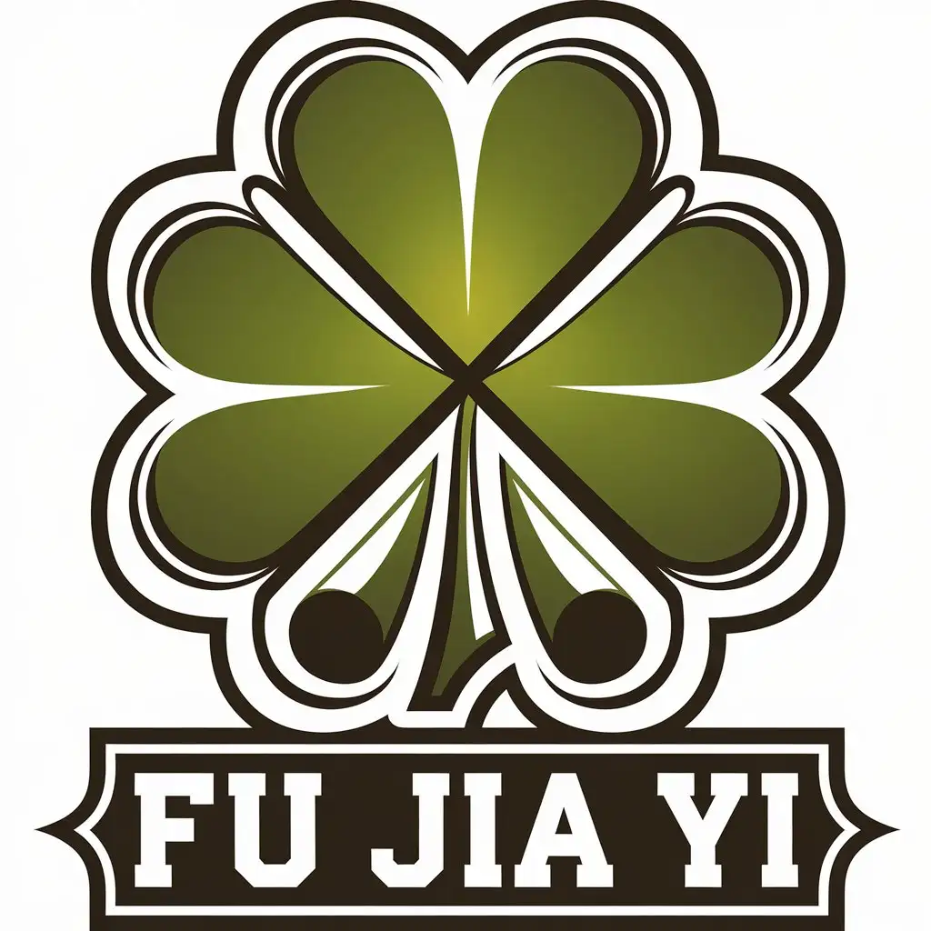 LOGO-Design-for-Fu-Jia-Yi-Lucky-Clover-Symbol-with-Vibrant-Entertainment-Industry-Appeal