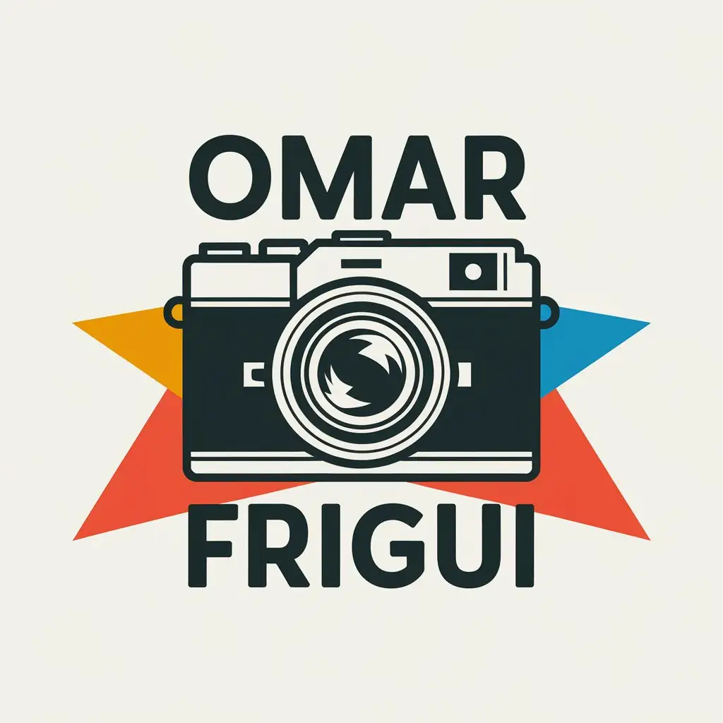 LOGO Design for OMAR FRIGUI PhotographyInspired with Camera and Photos F5EFE7 and 3E5879 Color Mix